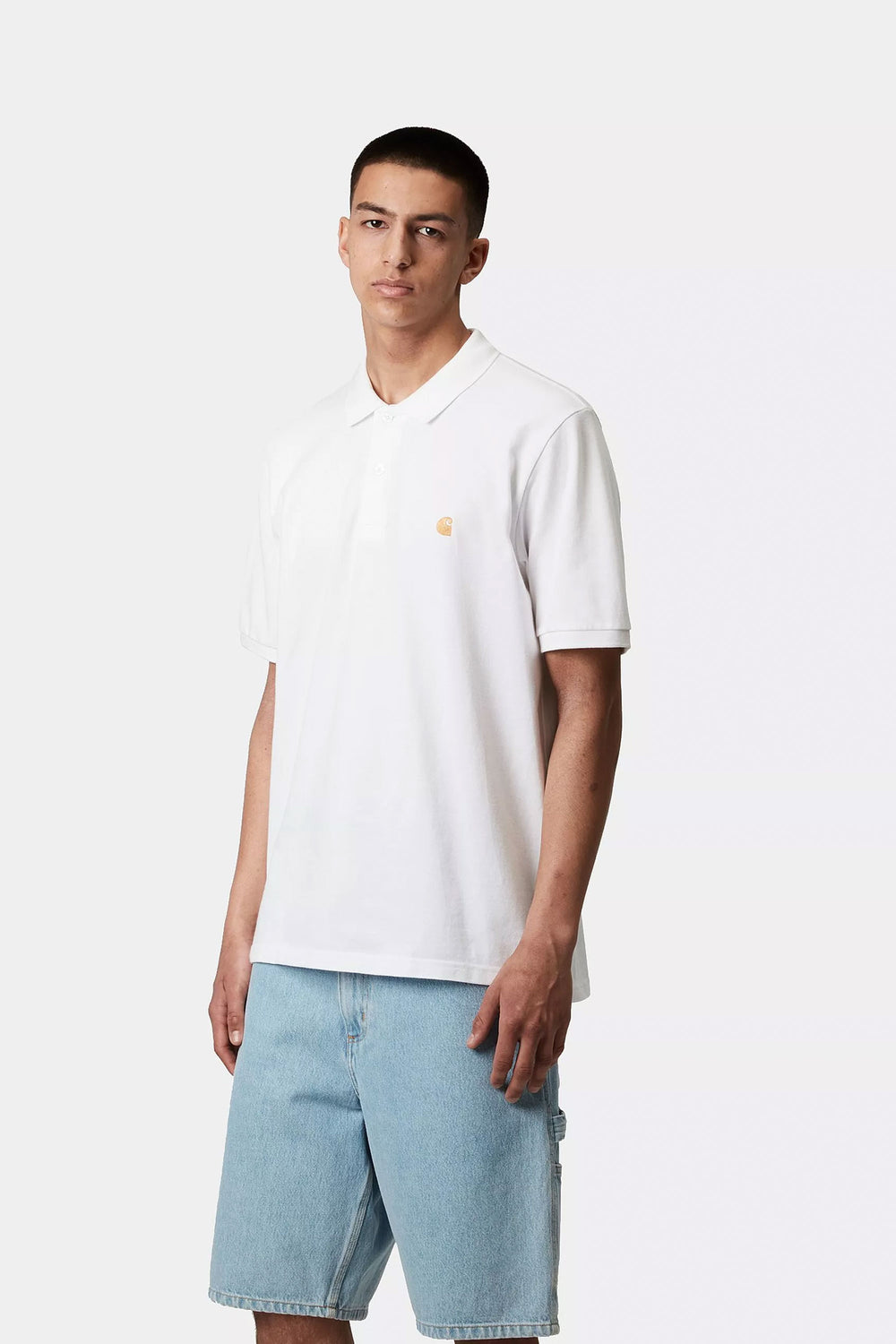 Pukas-Surf-Shop-Polo-Man-Carhartt-WIP-Chase-Pique-White