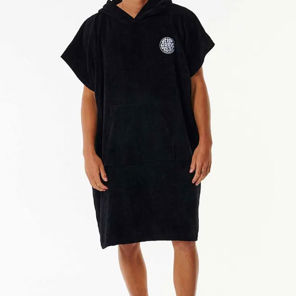 Pukas-Surf-Shop-Poncho-man-logo-hooded-black