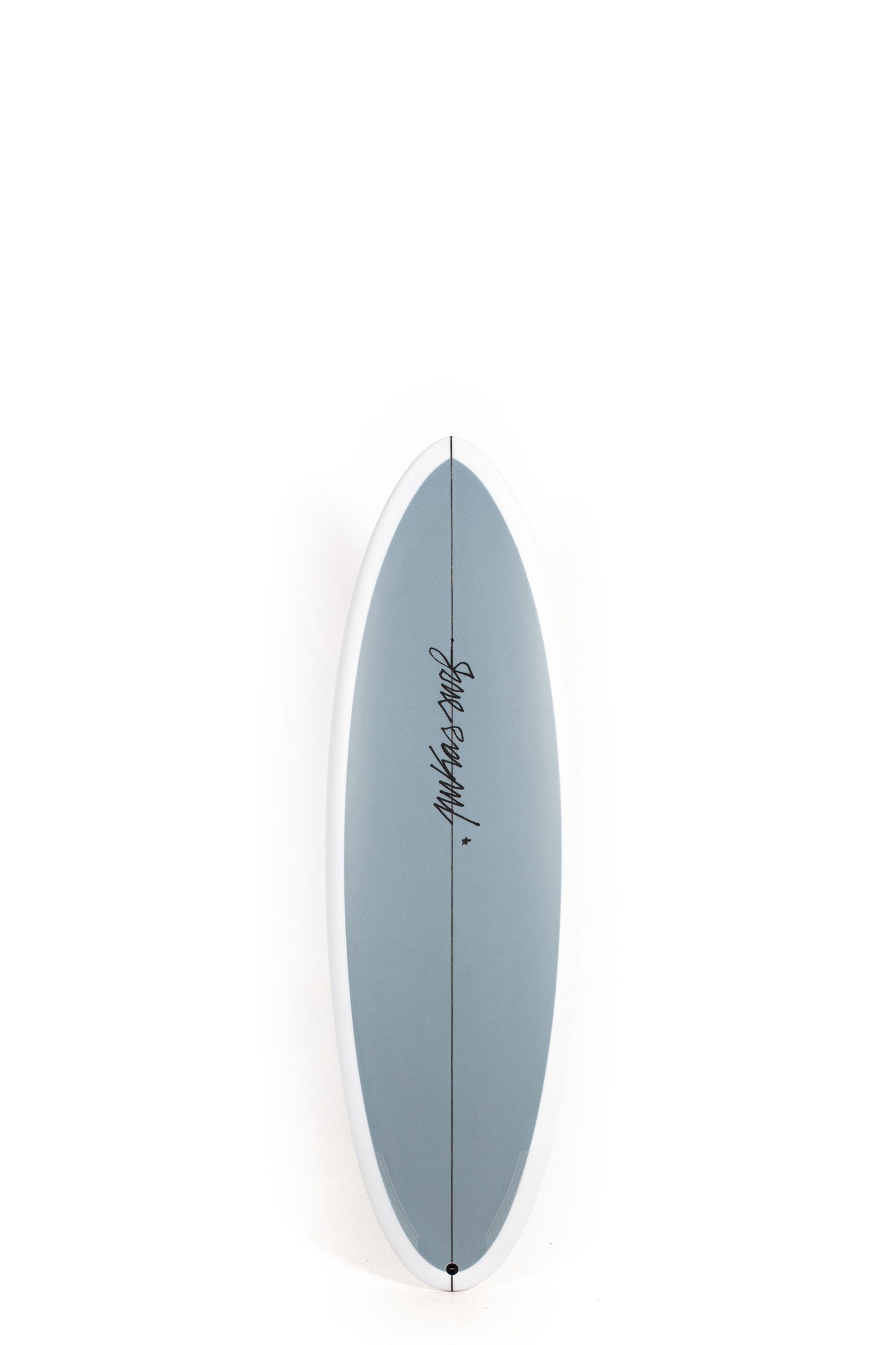 Blue Pukas Surfboard Balloon size 5'10" on a white background by Pukas Surf Shop