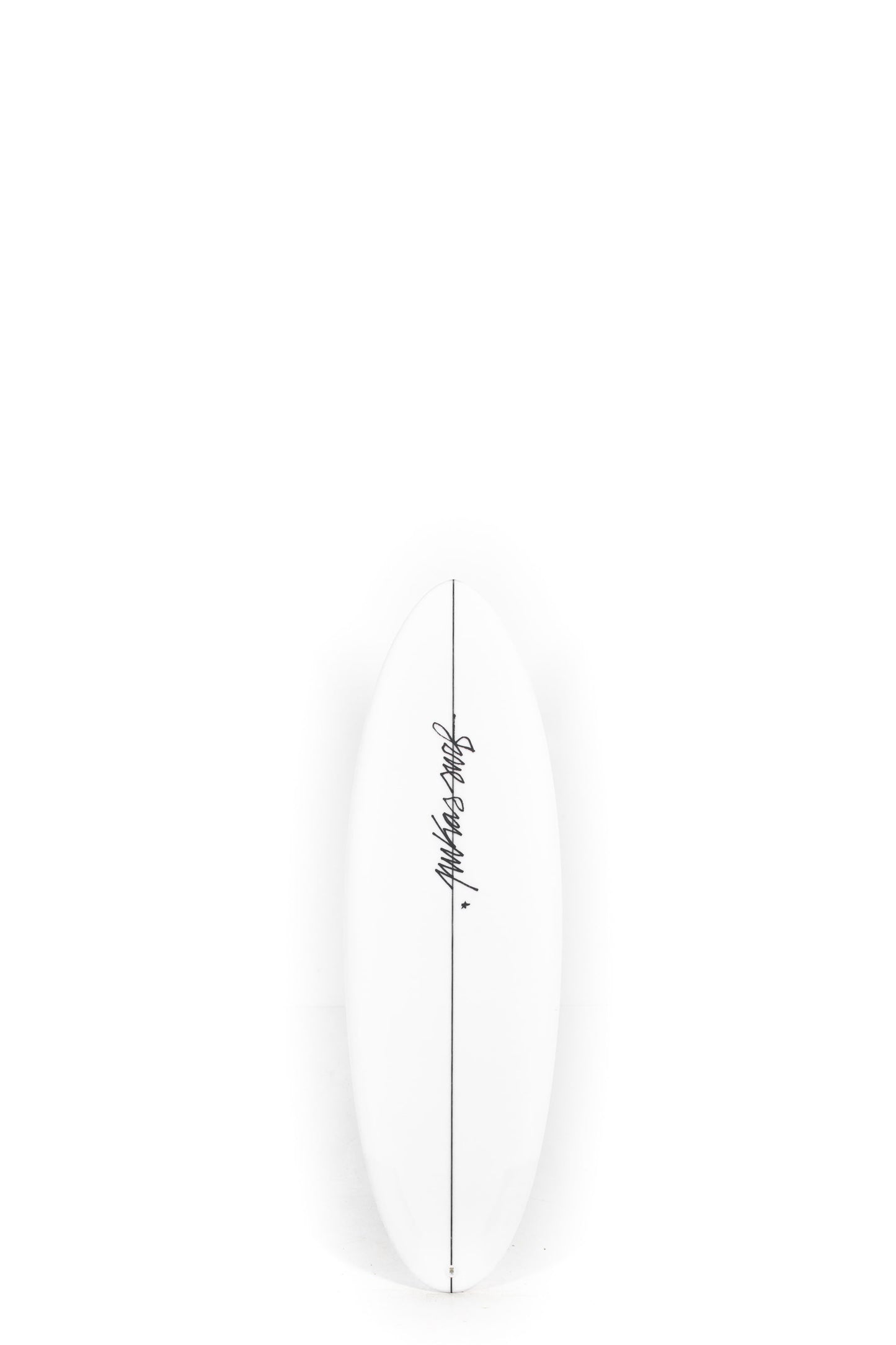 White Pukas Surfboard Balloon size 5'2" on a white background at Pukas Surf Shop