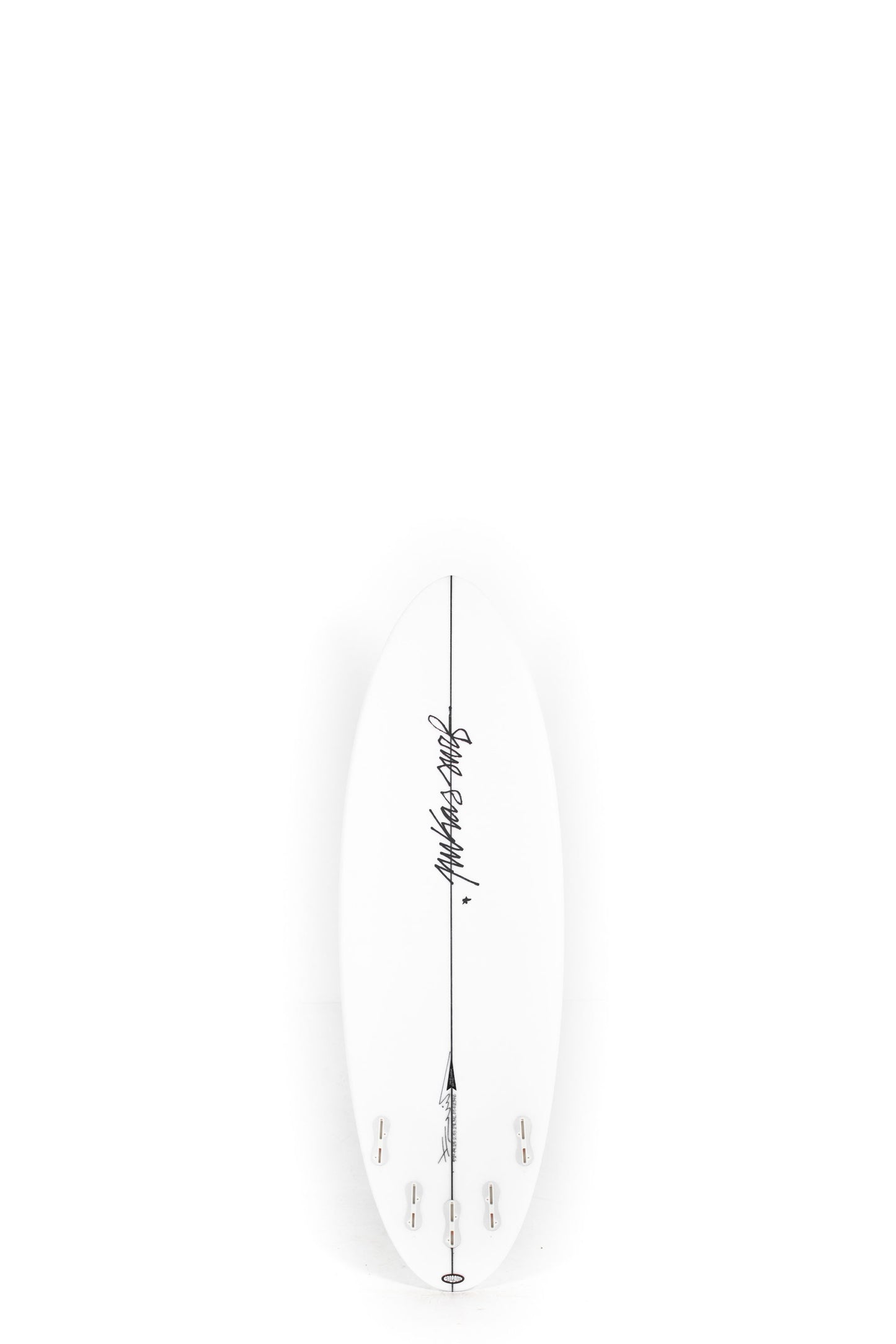 White Pukas Surfboard Balloon size 5'2" on a white background at Pukas Surf Shop - 2