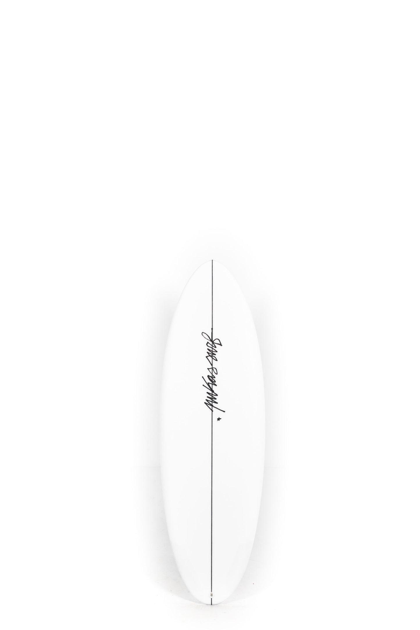White Pukas Surfboard Balloon size 5'3" on a white background by Pukas Surf Shop