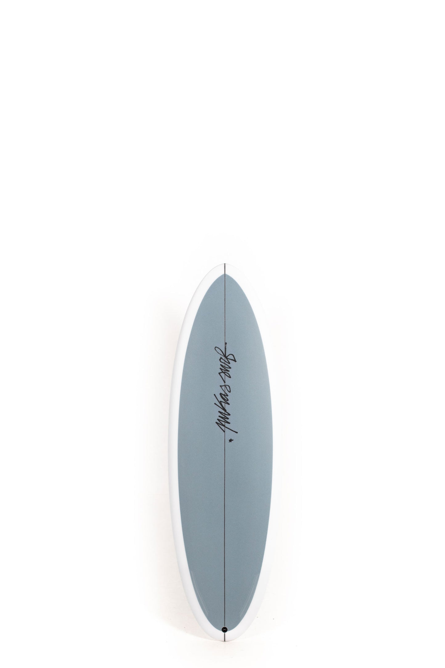 Grey and white Pukas Surfboard Balloon size 5'4" on a white background by Pukas Surf Shop