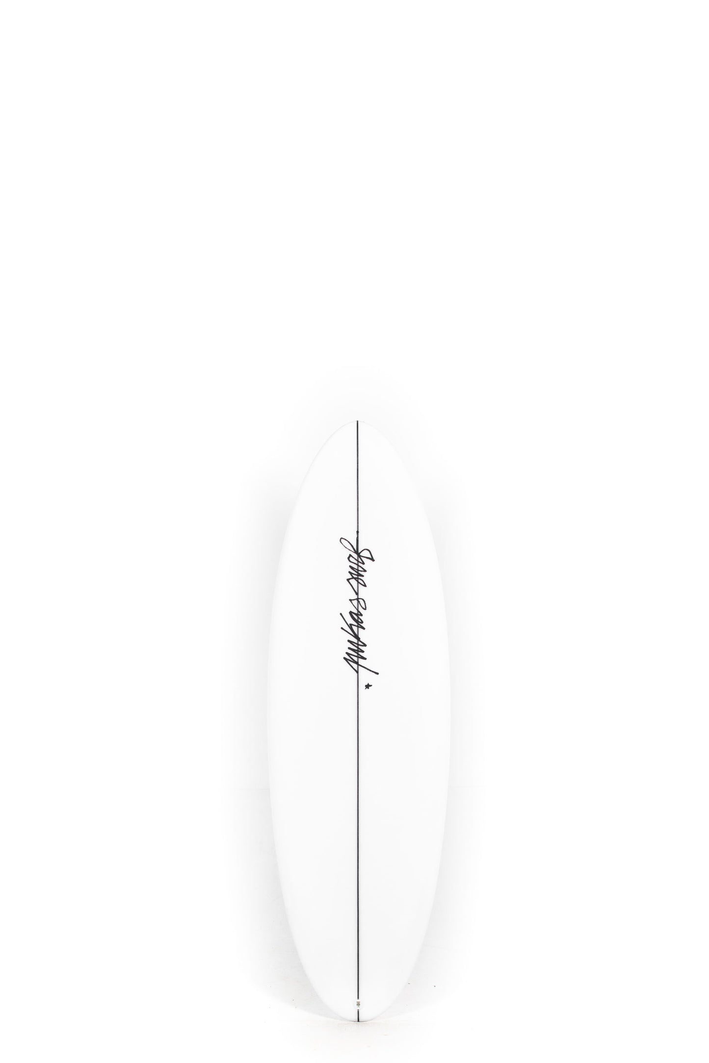 White Pukas Surfboard Balloon size 5'4" on a white background by Pukas Surf Shop