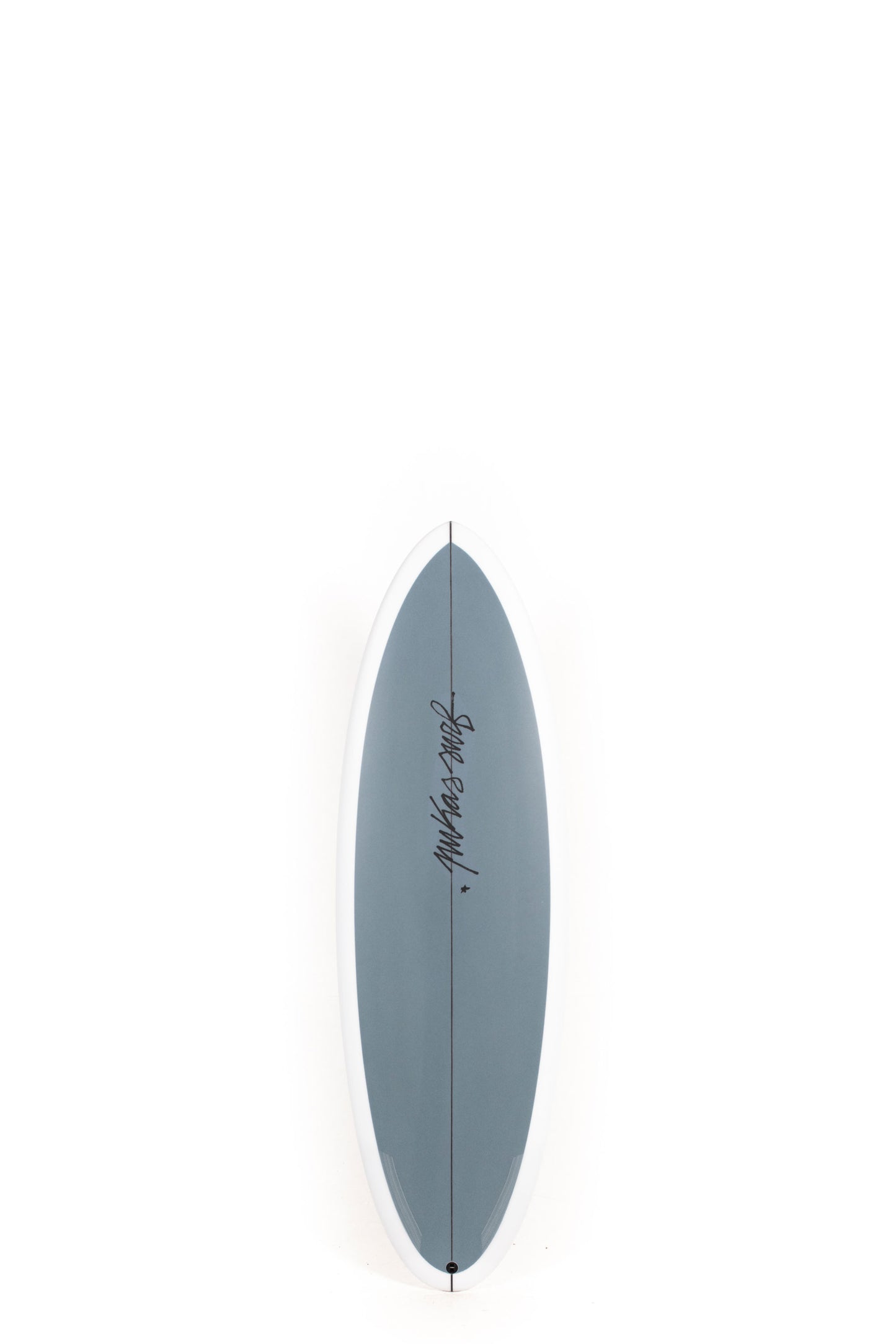 Grey Pukas Surfboard Balloon size 5'5" on a white background by Pukas Surf Shop