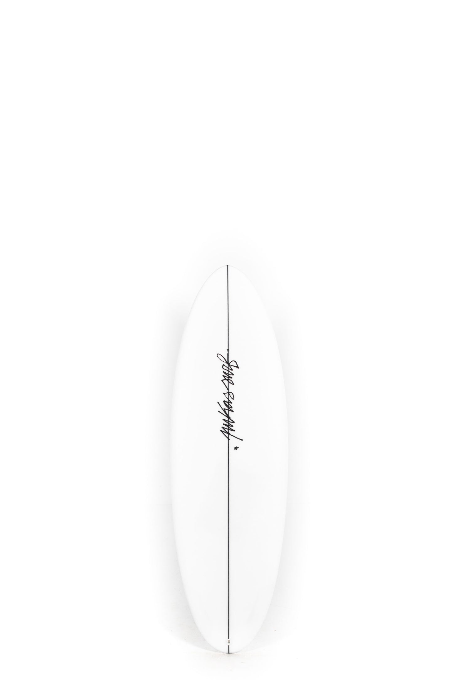 White Pukas Surfboard Balloon size 5'5" on a white background by Pukas Surf Shop 
