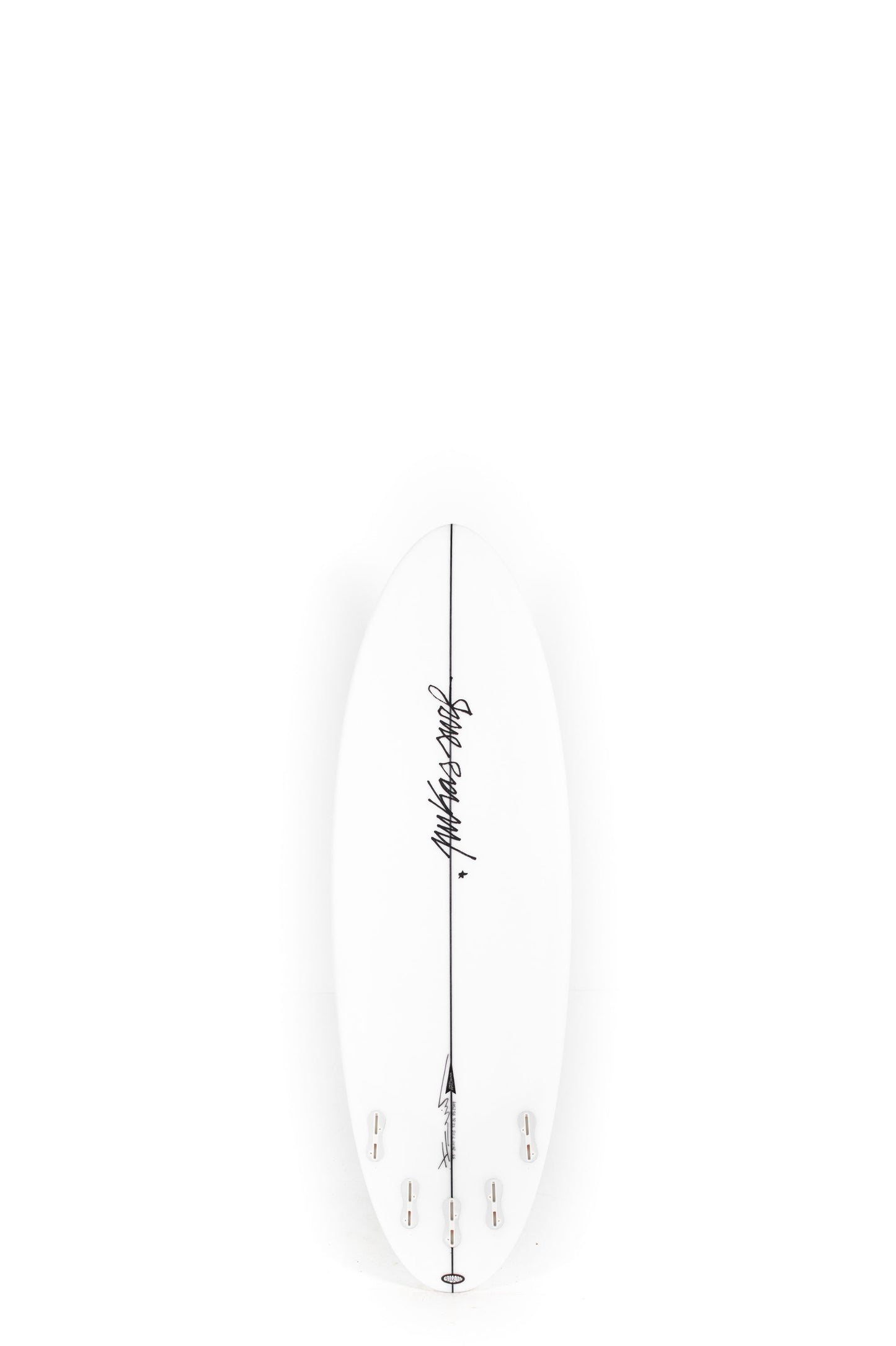 White Pukas Surfboard Balloon size 5'5" on a white background by Pukas Surf Shop - 2