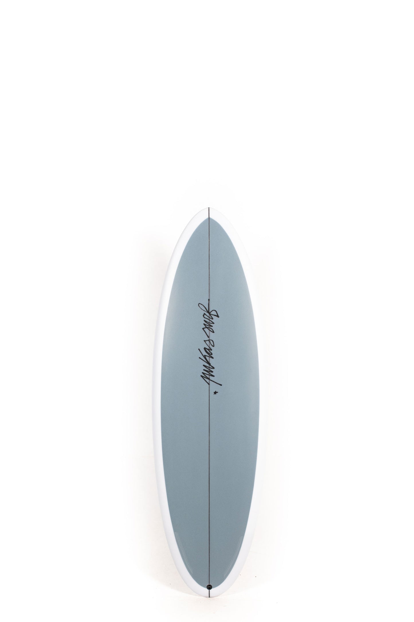 Grey Pukas Surfboard Balloon size 5'9" on a white background by Pukas Surf Shop
