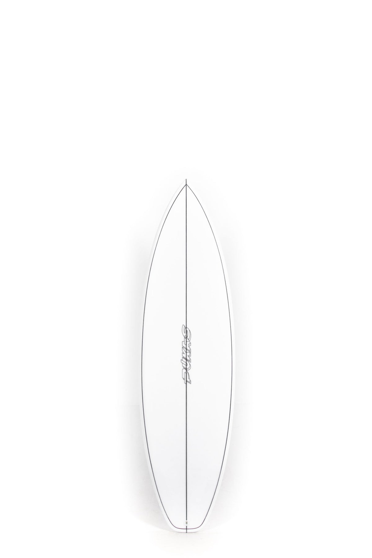 White Pukas Surfboards Beachy Mood size 5'11" on a white background by Pukas Surf Shop