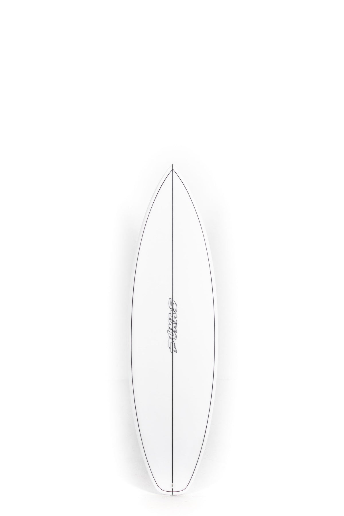 White Pukas Surfboard Beachy Mood size 6'0" on a white background by Pukas Surf Shop