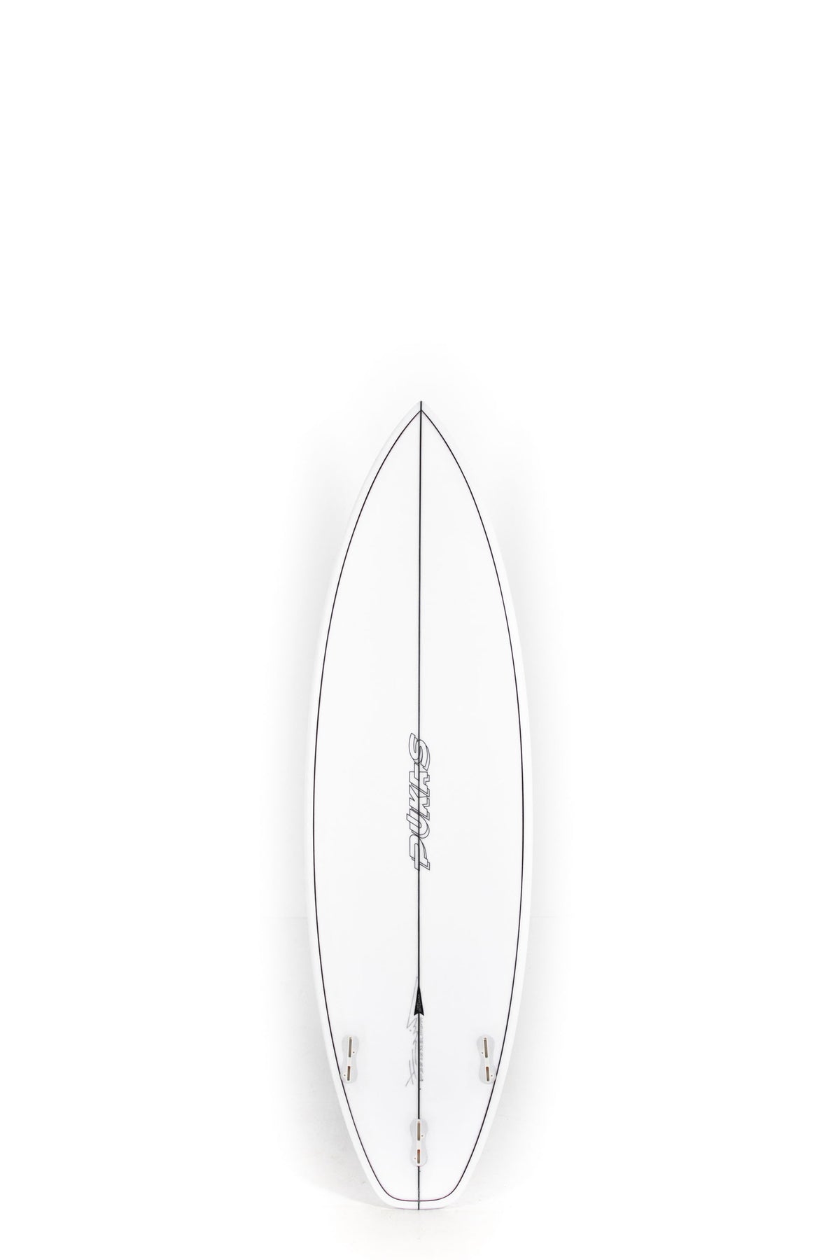 White Pukas Surfboard Beachy Mood size 6'0" on a white background by Pukas Surf Shop - 2
