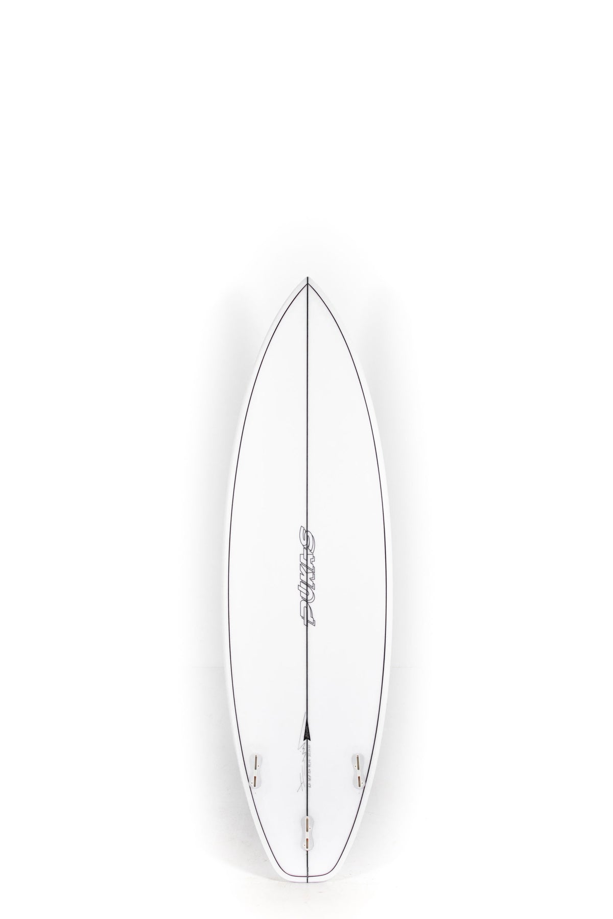 White Pukas Surfboard Beachy Mood size 6'2" on a white background by Pukas Surf shop - 2