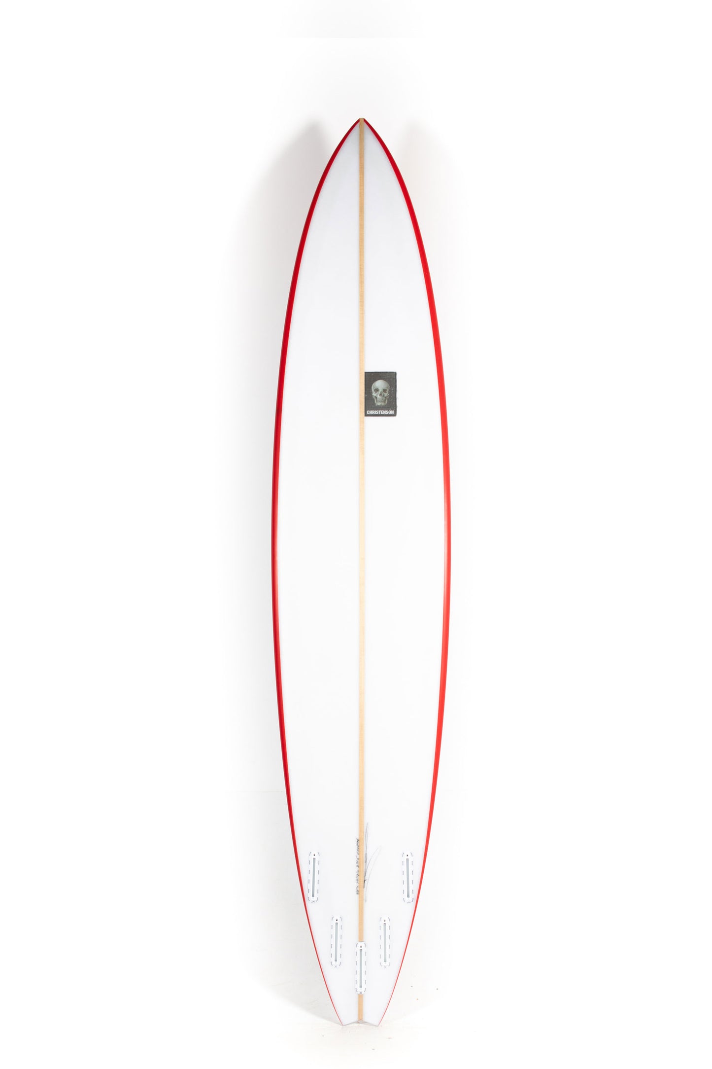 White and red Christenson Surfboard Sicario size 8'6" at Pukas Surf Shop - 2