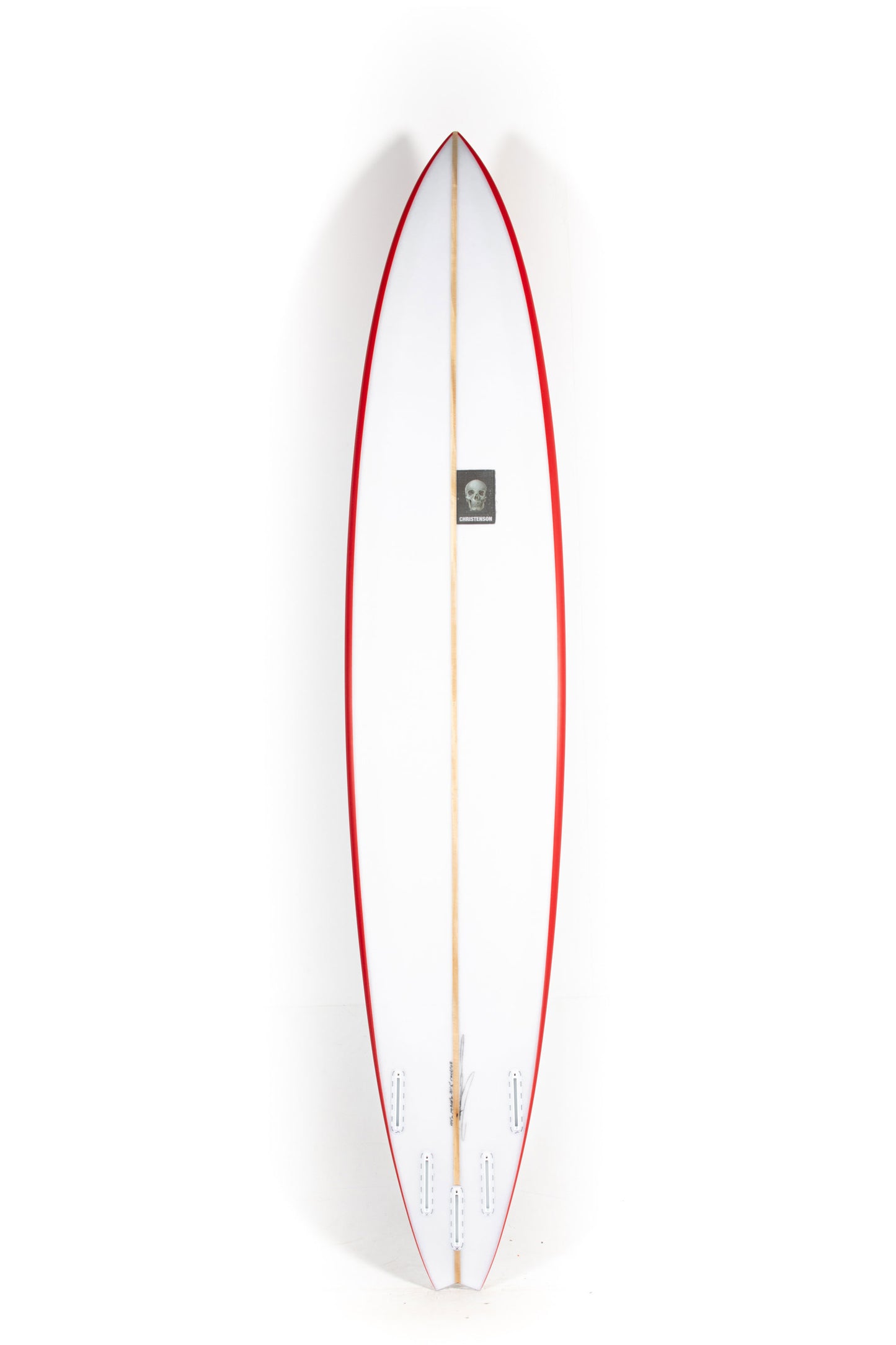 White and red Christenson Surfboard Sicario size 9'0" at Pukas Surf Shop - 2