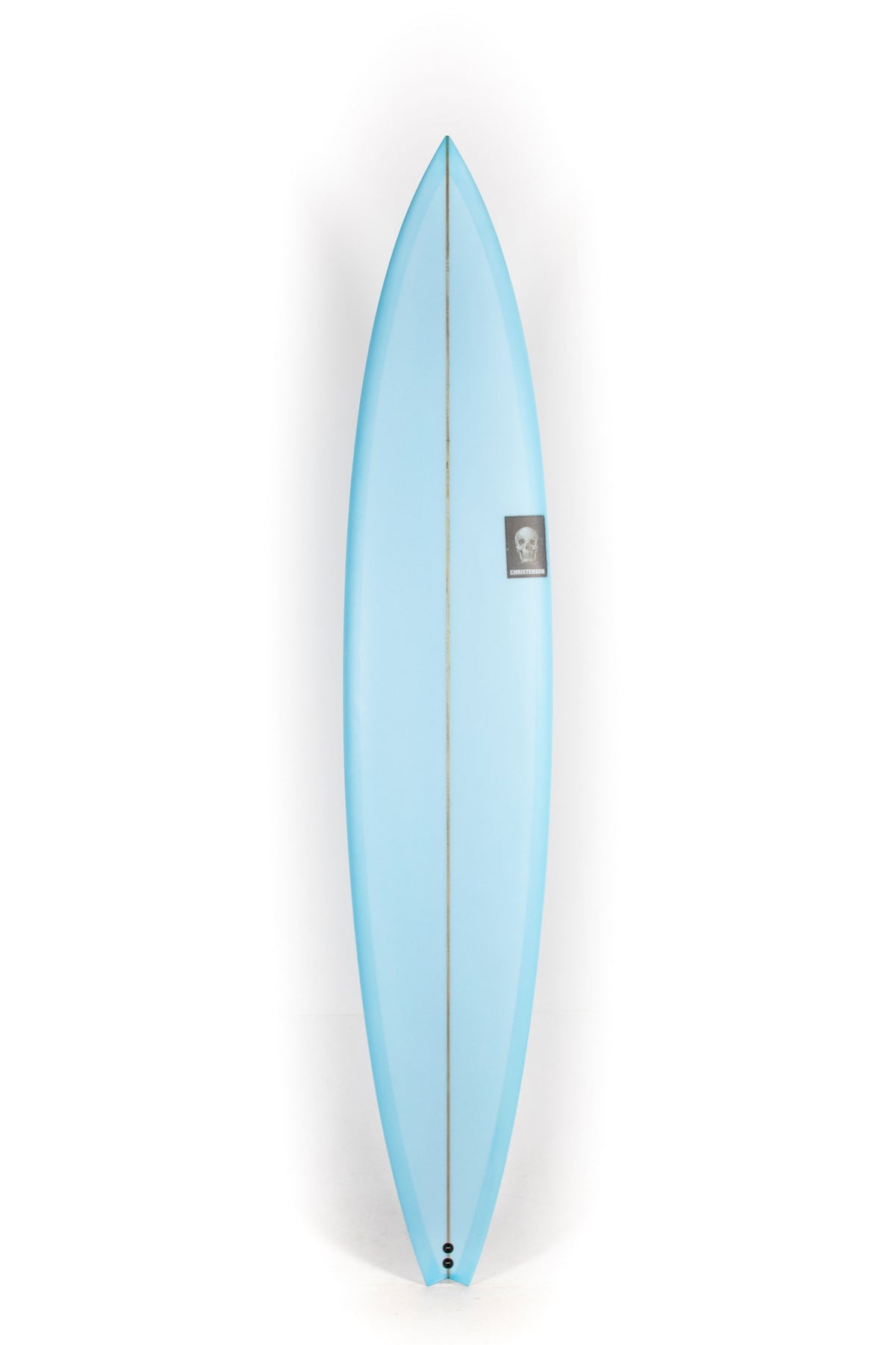 Blue Christenson Surfboard Sicario size 9'0" on a white background by Pukas surf shop