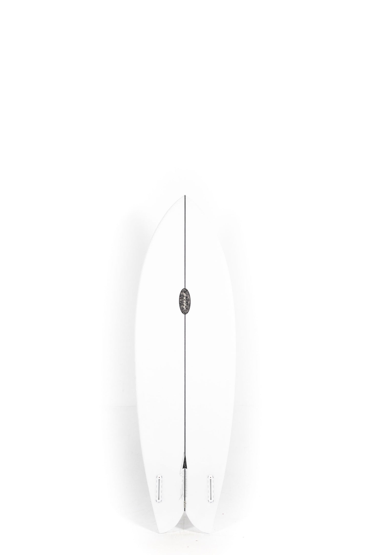 White Pukas Fish Surfboards size 5'8" at Pukas Surf Shop - 2