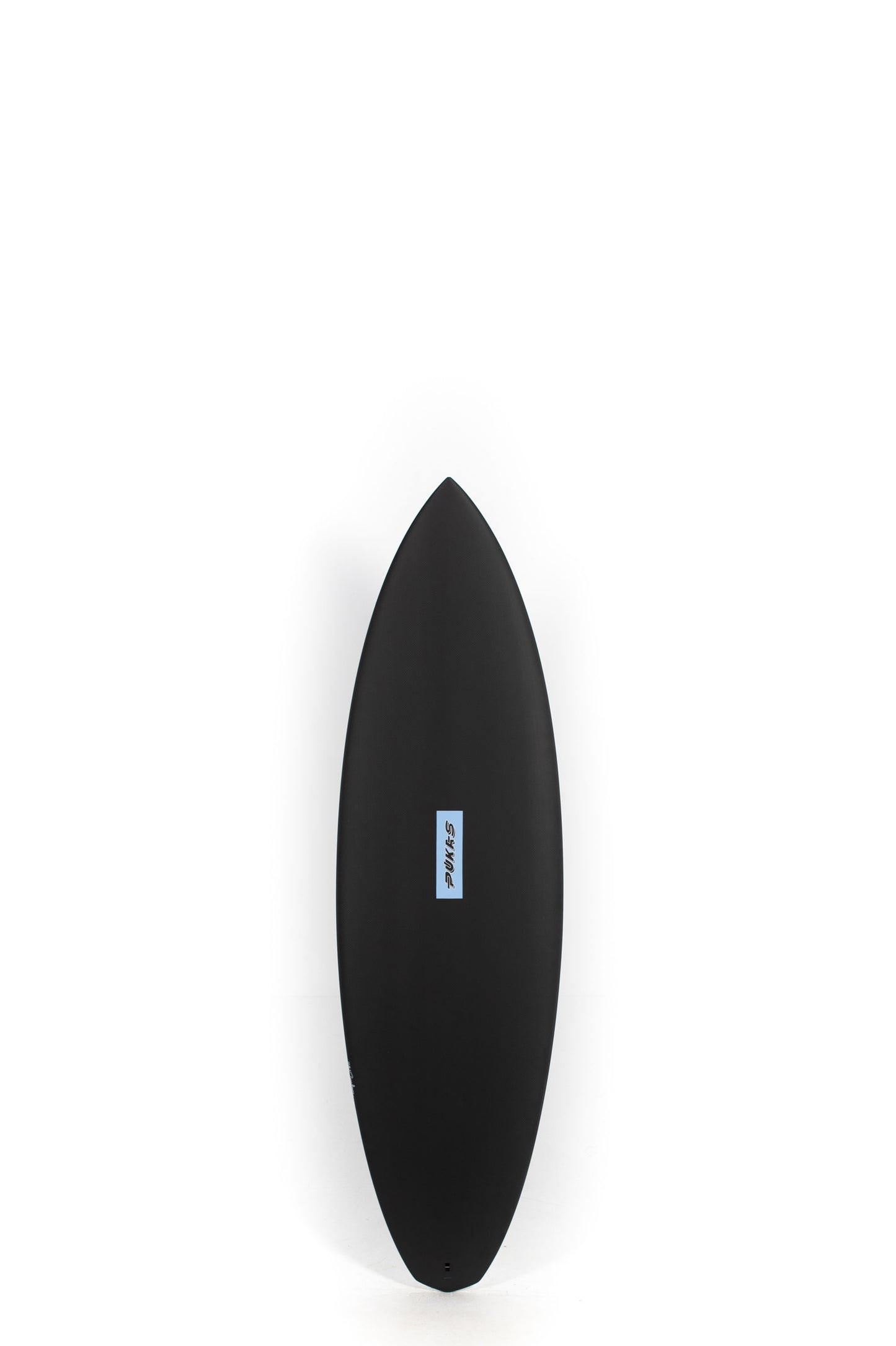 Black Pukas Flying Diamond Surfboard size 5'8" at Pukas Surf Shop
