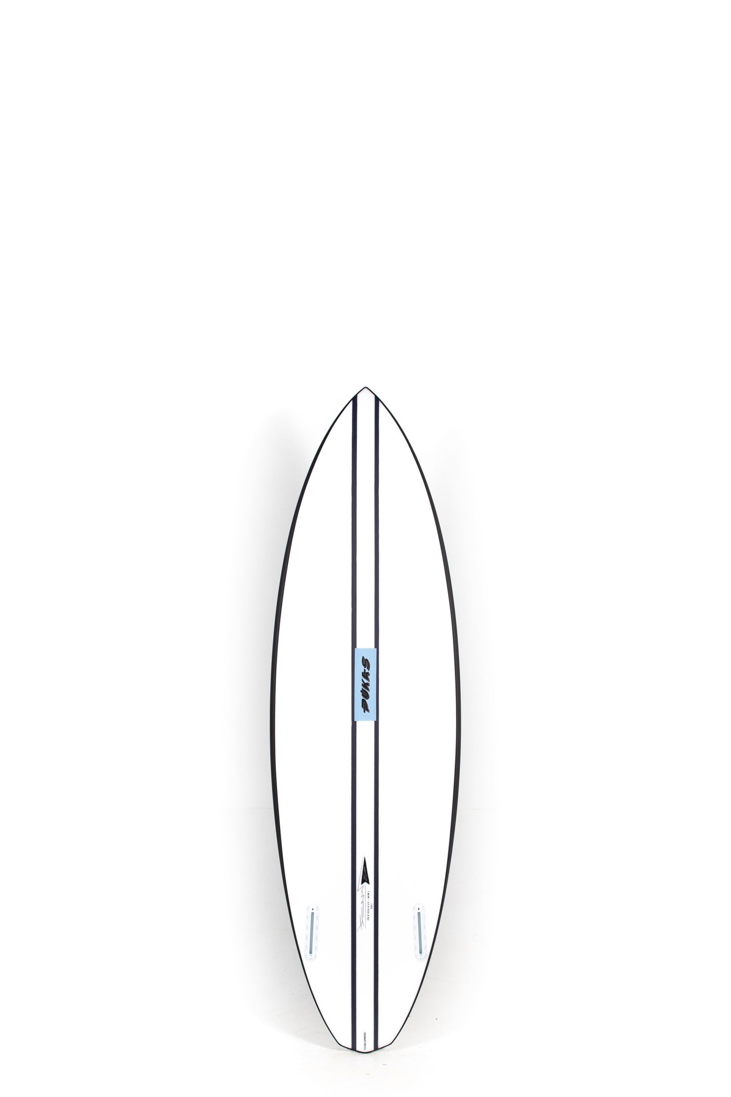 Black Pukas Flying Diamond Surfboard size 5'8" at Pukas Surf Shop - 2