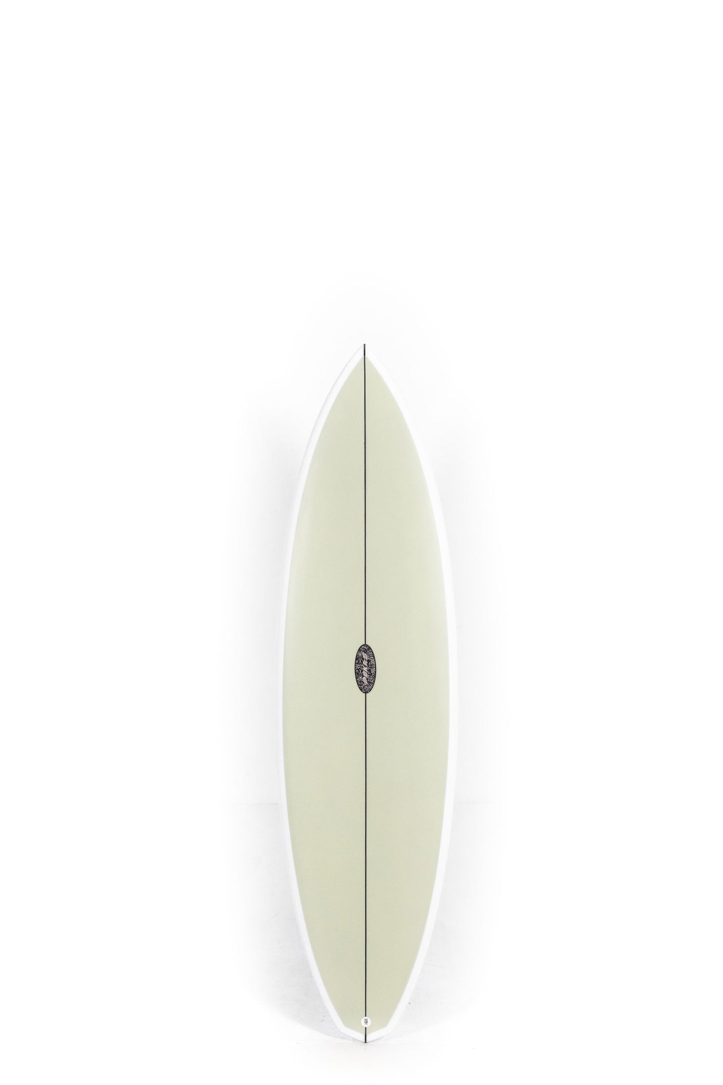 White and beige Pukas Surfboard Flying Diamond size 6'1" on a white background by Pukas Surf Shop
