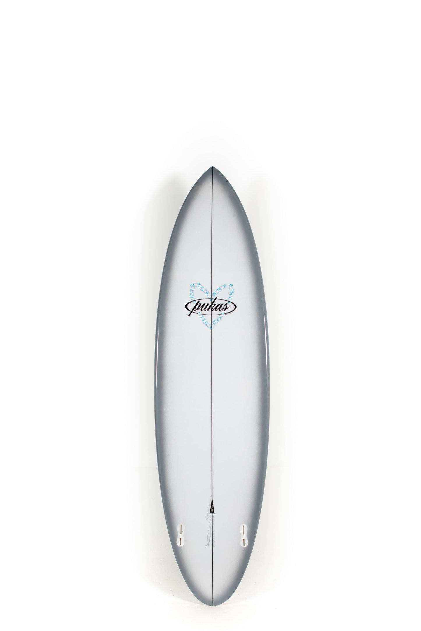 Grey Pukas Surfboard Magnetic size 6'10" on a white background by Pukas Surf Shop - 2