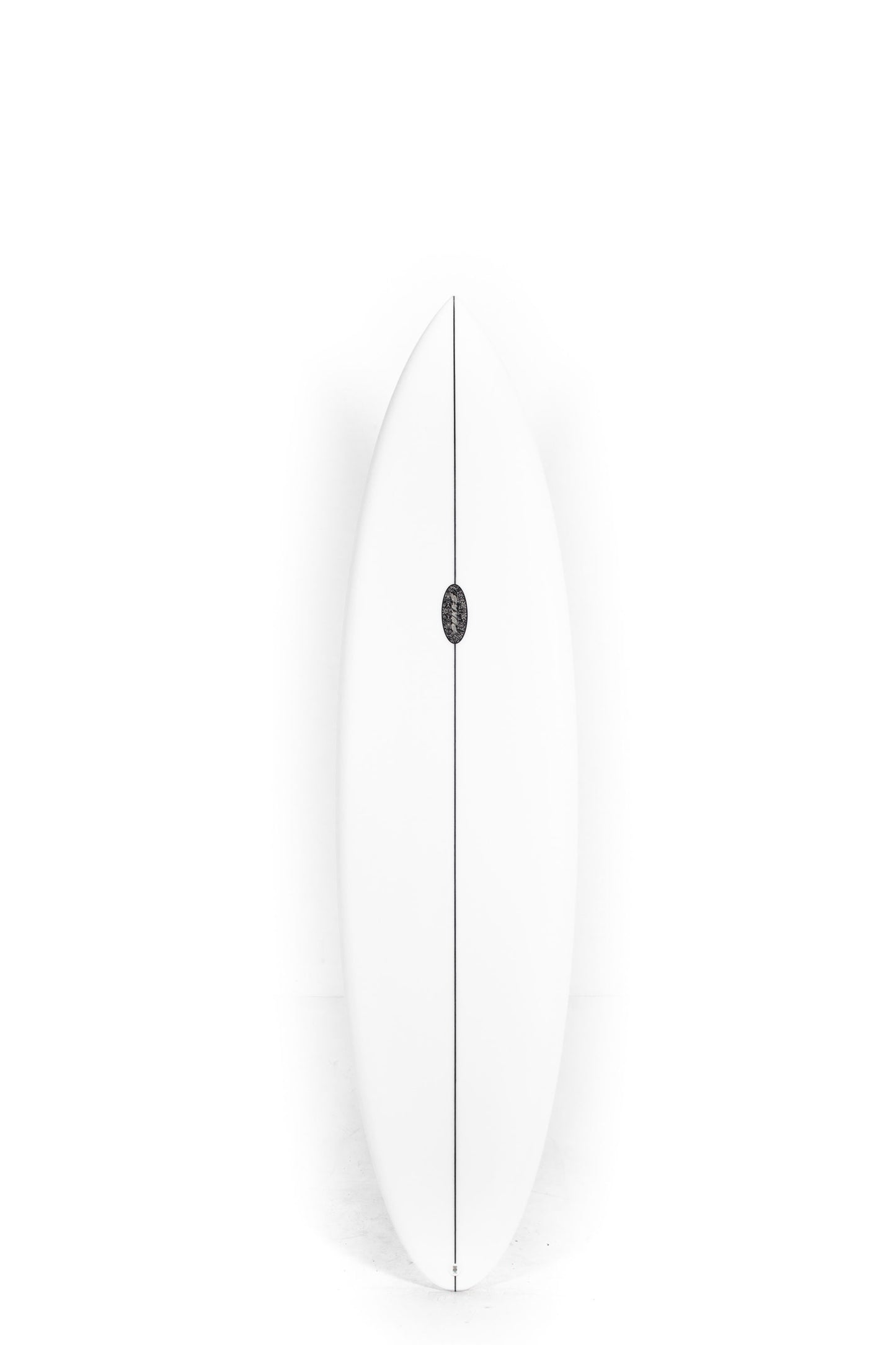 White Pukas Surfboard Magnetic size 7'2" on a white background by Pukas Surf Shop
