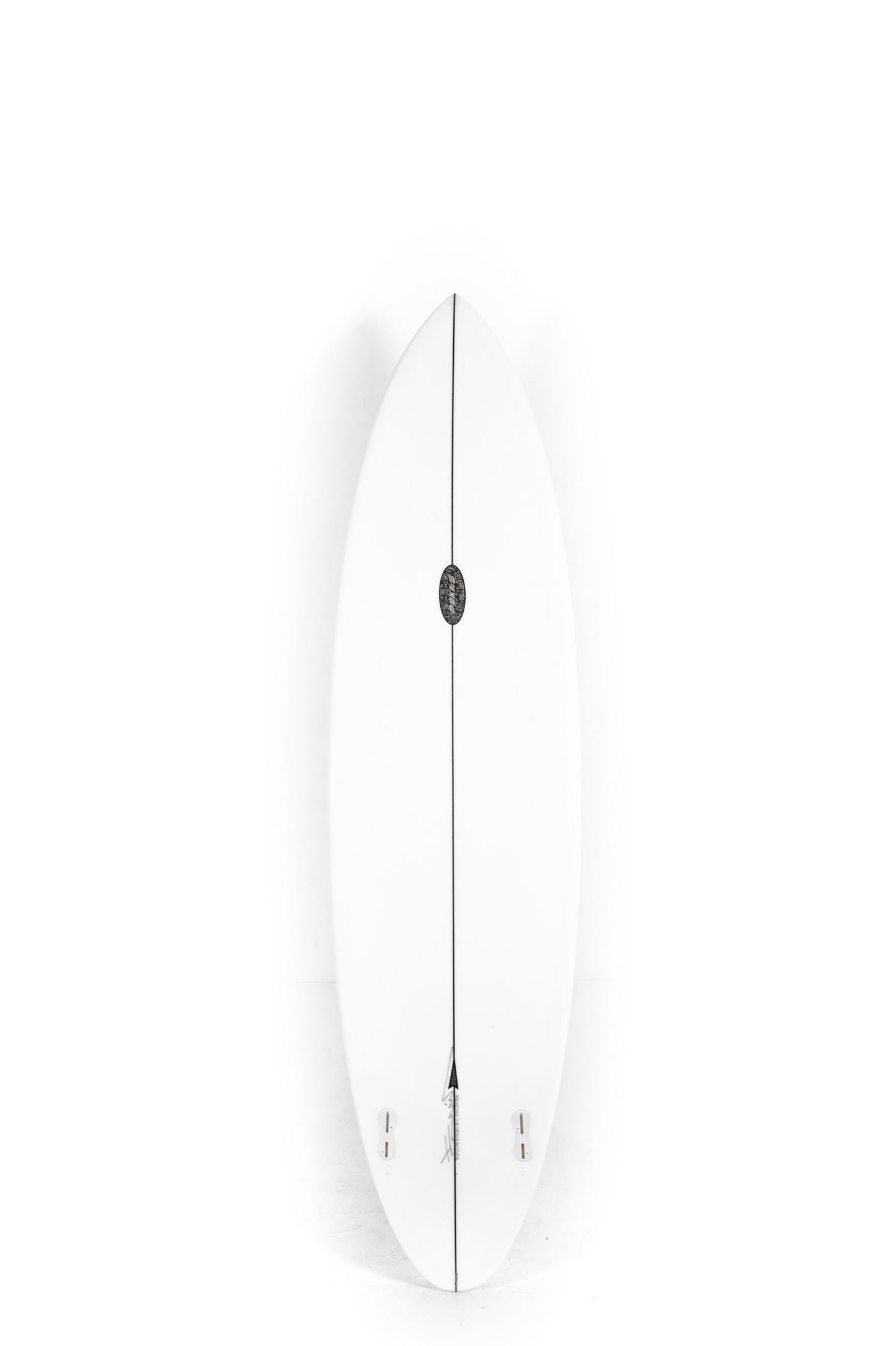 White Pukas Surfboard Magnetic size 7'2" on a white background by Pukas Surf Shop - 2