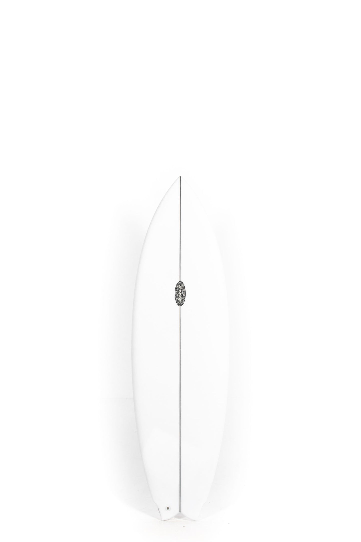 White Pukas Mustache Surfboard size 5'11" at Pukas Surf Shop