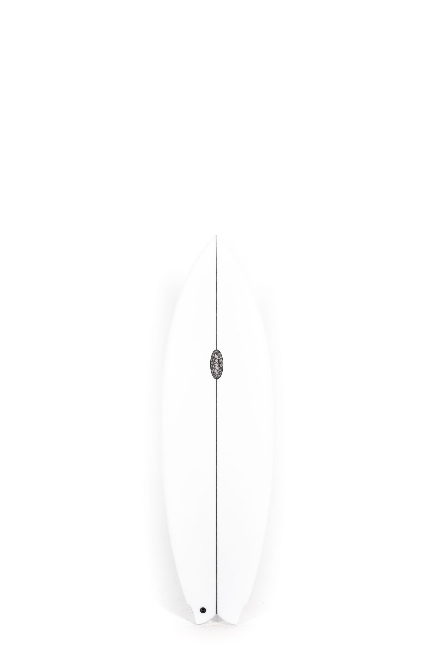 White Pukas Mustache Surfboard size 5'7" at Pukas Surf Shop