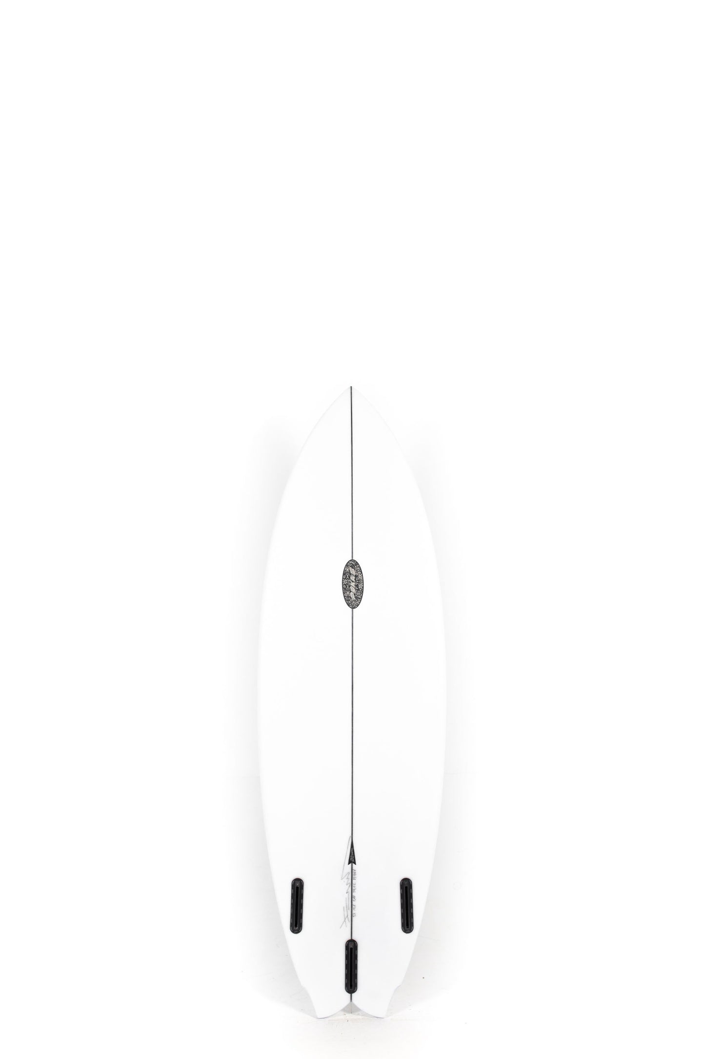 White Pukas Mustache Surfboard size 5'7" at Pukas Surf Shop - 2