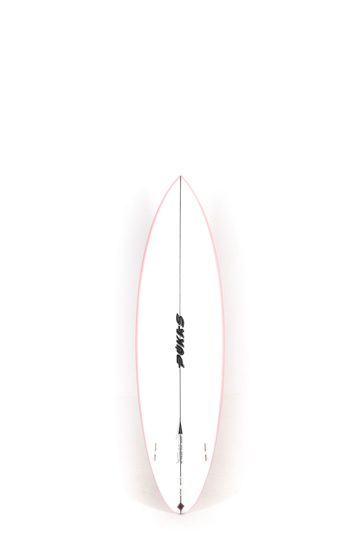 Red Pukas Surfboard Solid Mood size 6'3" on a white background by Pukas Surf Shop - 2