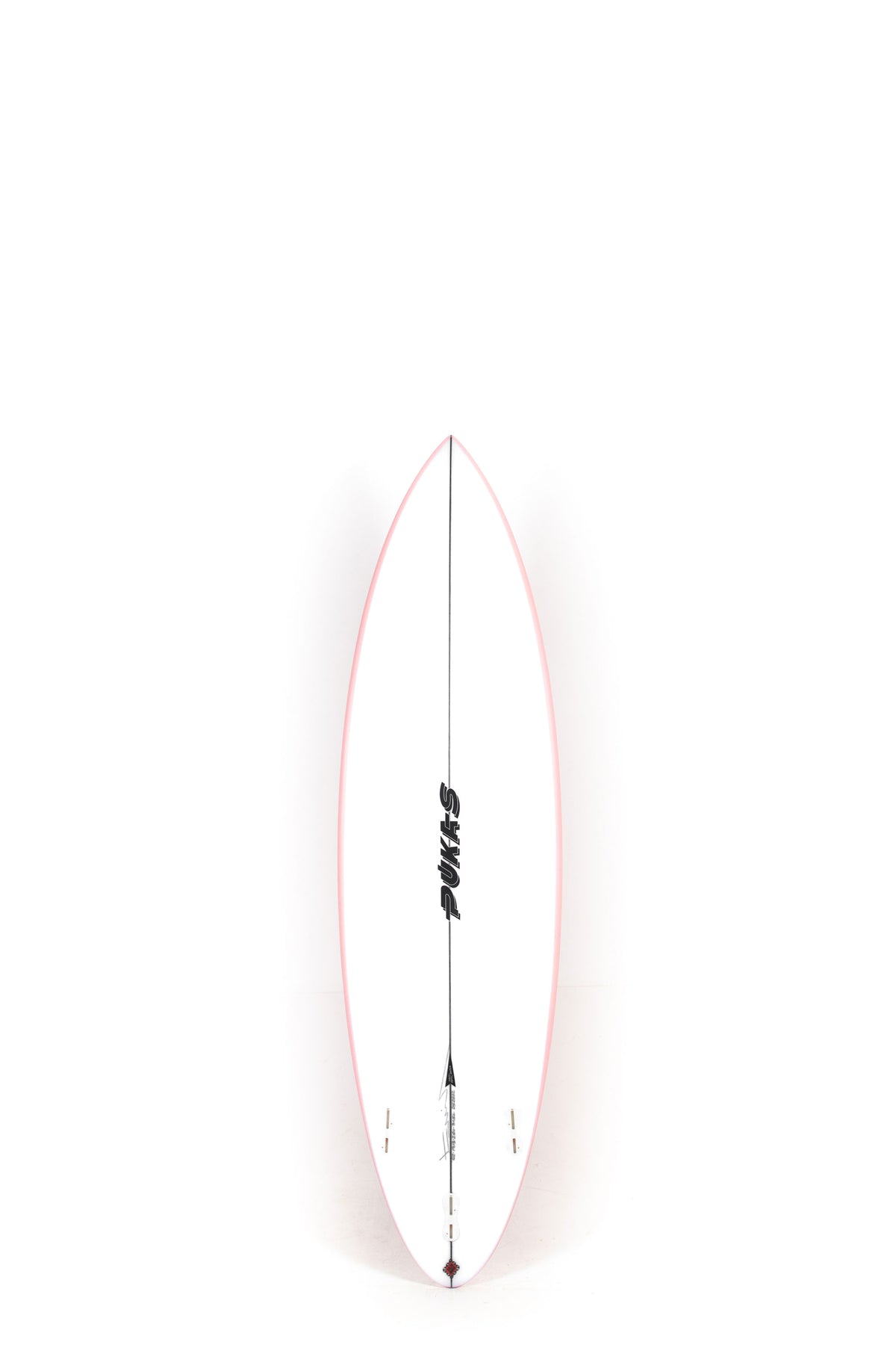 Red Pukas Surfboard Solid Mood size 6'3" on a white background by Pukas Surf Shop - 2