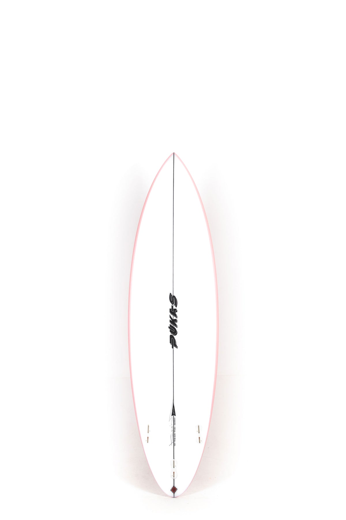 Red Pukas Surfboard Solid Mood size 6'3" on a white background by Pukas Surf Shop - 2