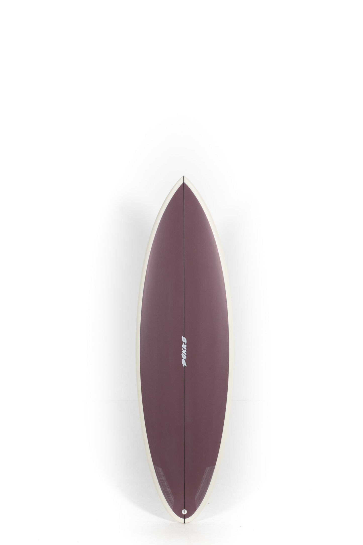 Beige and Vine Red Pukas Surfboard Space Oddity size 5'10" at Pukas Surf Shop