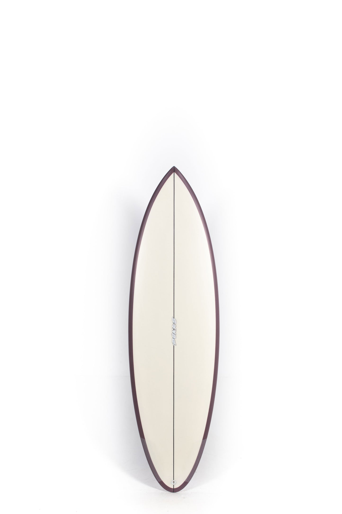 Beige and Vine Red Pukas Surfboard Space Oddity size 5'11" at Pukas Surf Shop