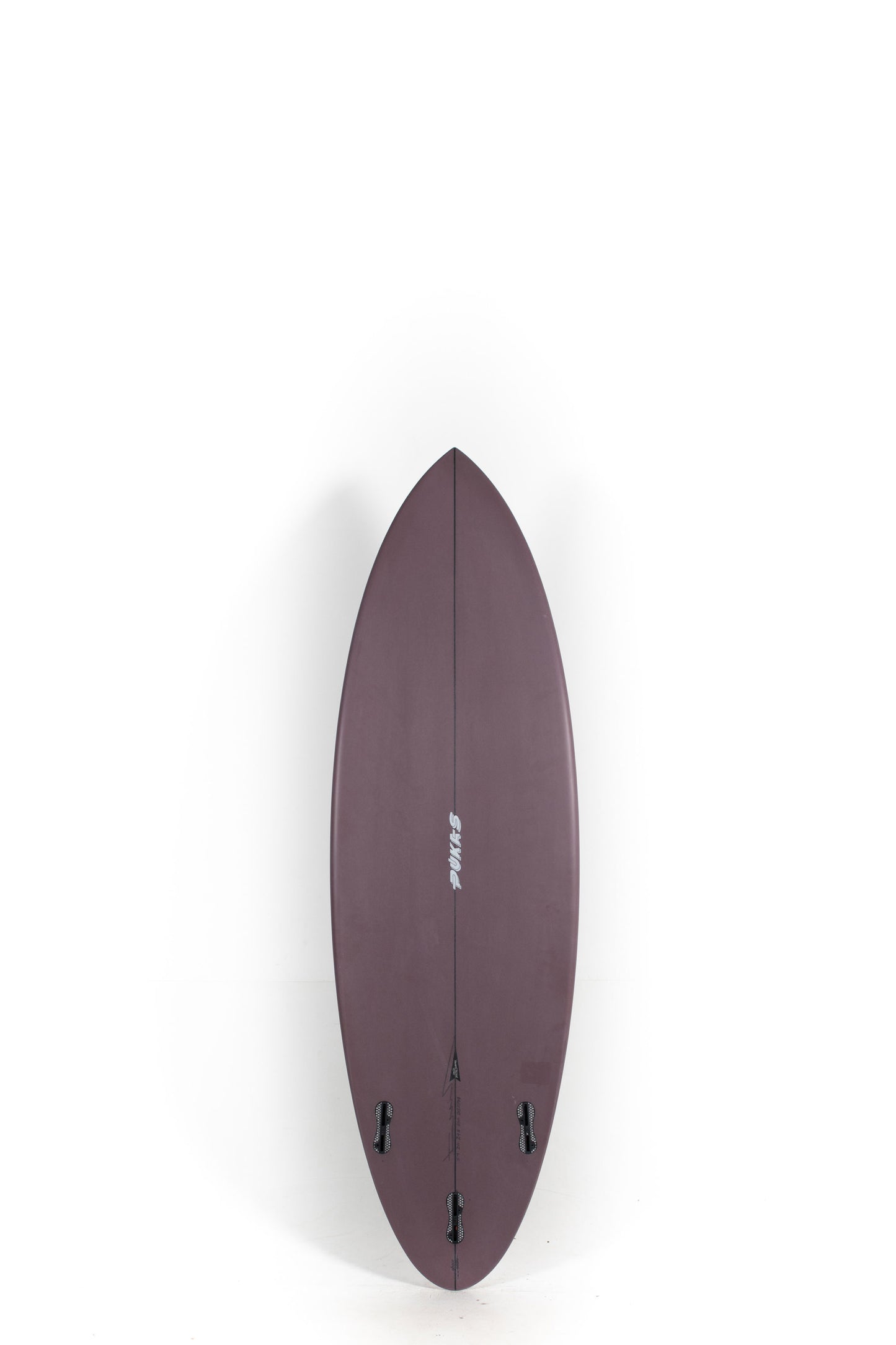 Beige and Vine Red Pukas Surfboard Space Oddity size 5'9" at Pukas Surf Shop - 2