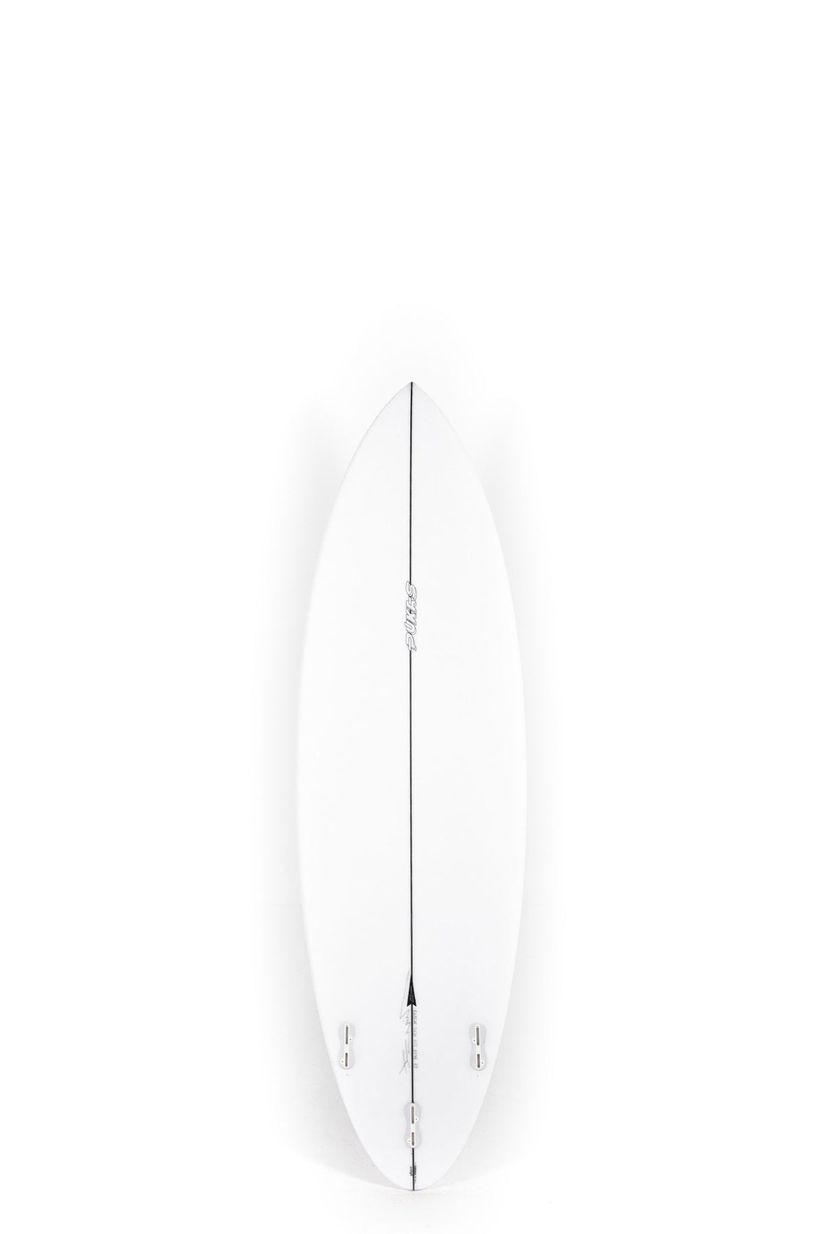 White Pukas Surfboard Space Oddity size 6'2" on a white background by Pukas Surf Shop - 2