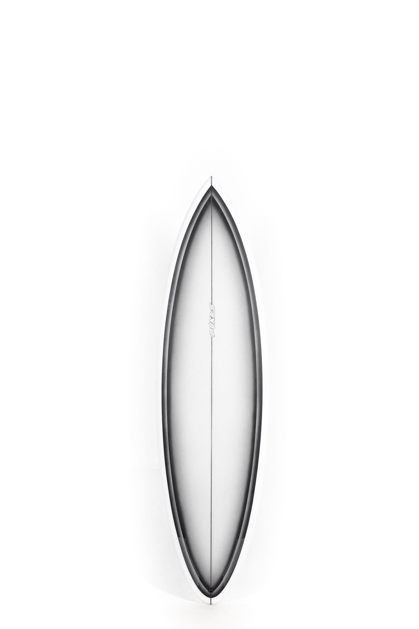 Black and white Pukas Surfboard Space Oddity size 6'6" at Pukas Surf Shop