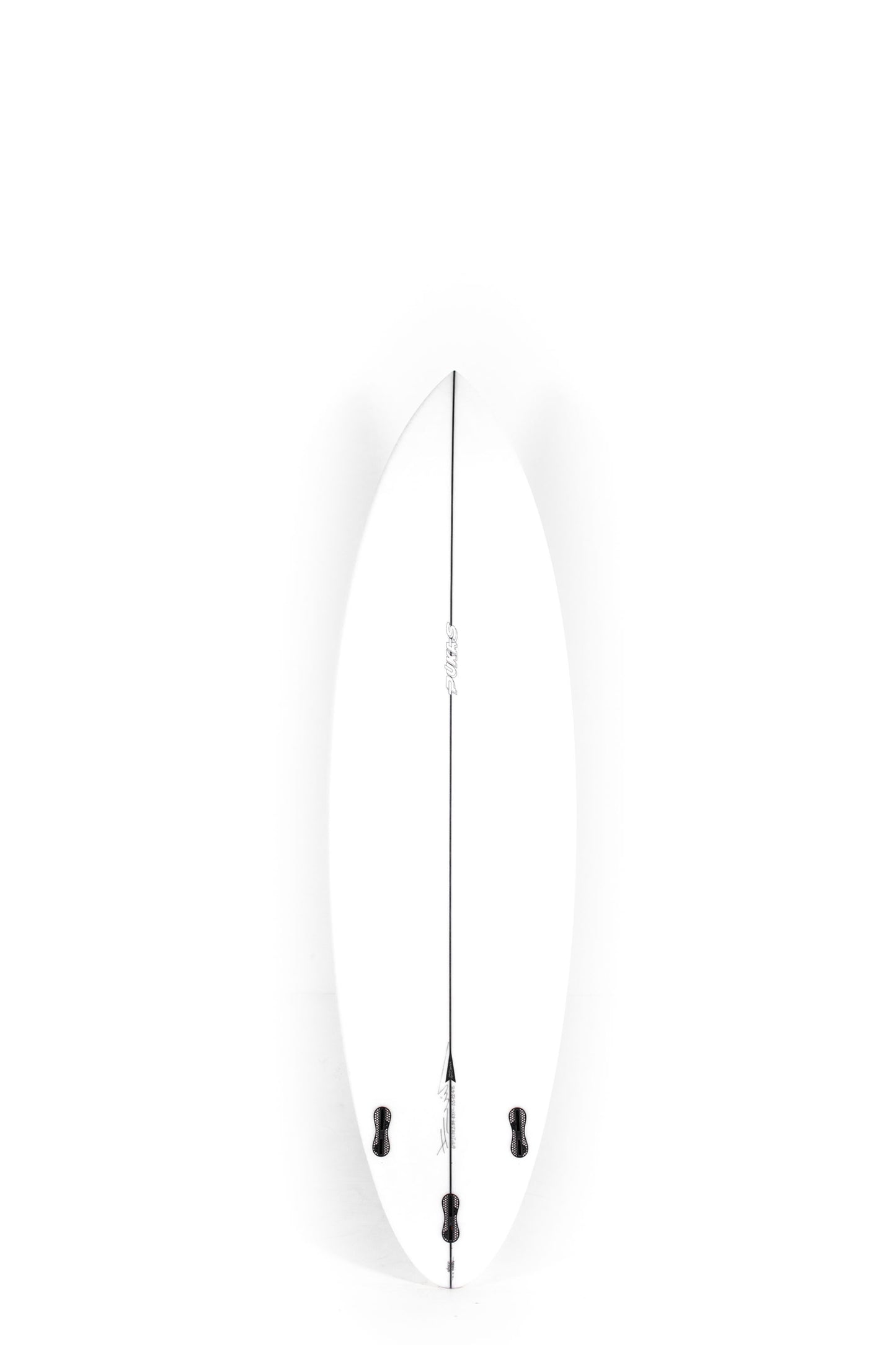 Black and white Pukas Surfboard Space Oddity size 6'8" at Pukas Surf Shop - 2