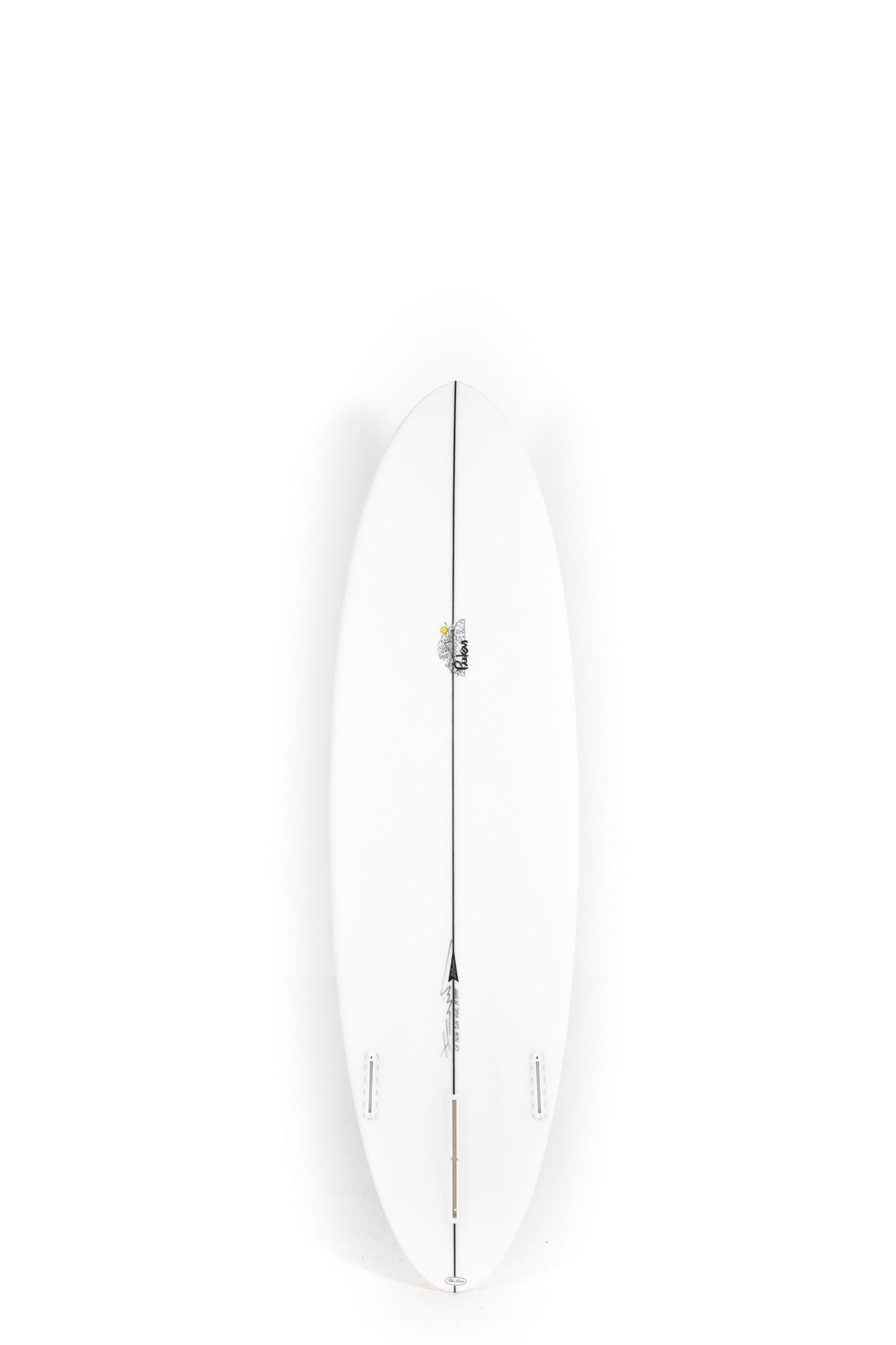 White Pukas Surfboard Lotus on a white background by Pukas Surf Shop - 2