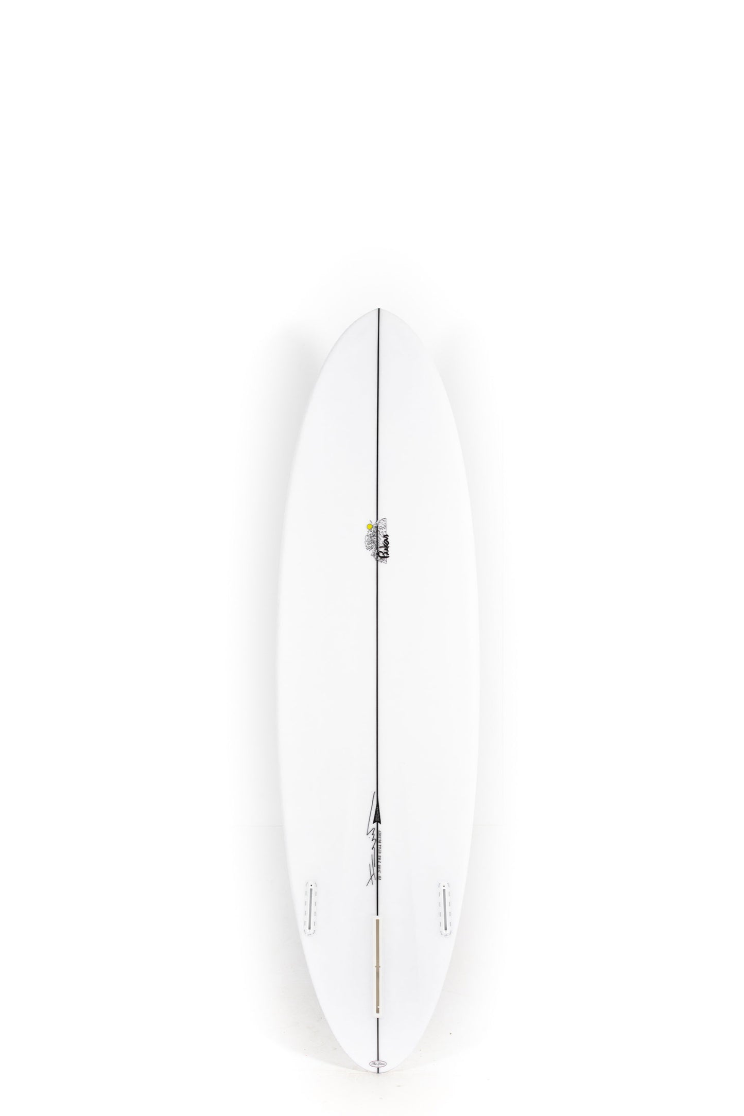 White Pukas Surfboard Lotus size 6'8" on a white background by Pukas Surf shop - 2