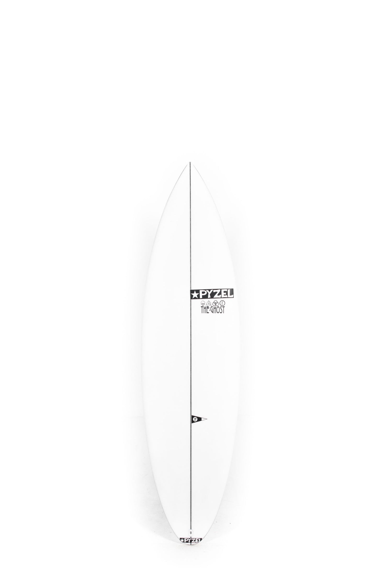 White Pyzel Ghost Surfboard size 6'4" on a white background by Pukas Surf Shop