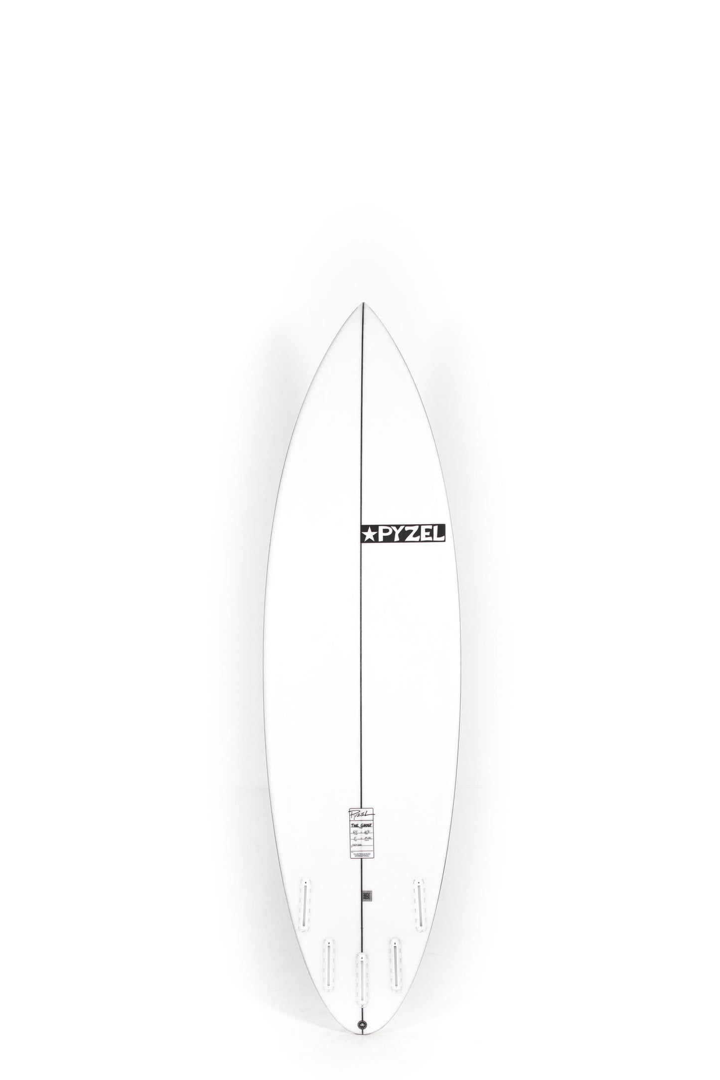 White Pyzel Ghost Surfboard size 6'5" on a white background by Pukas Surf Shop - 2