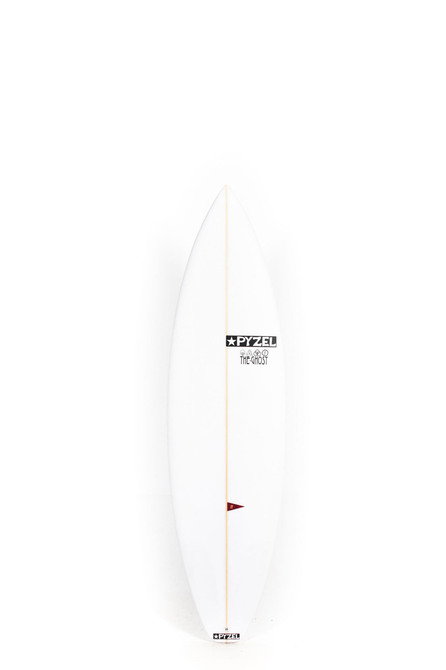 White Pyzel Surfboard Ghost size 6'6" on a white background by Pukas Surf Shop