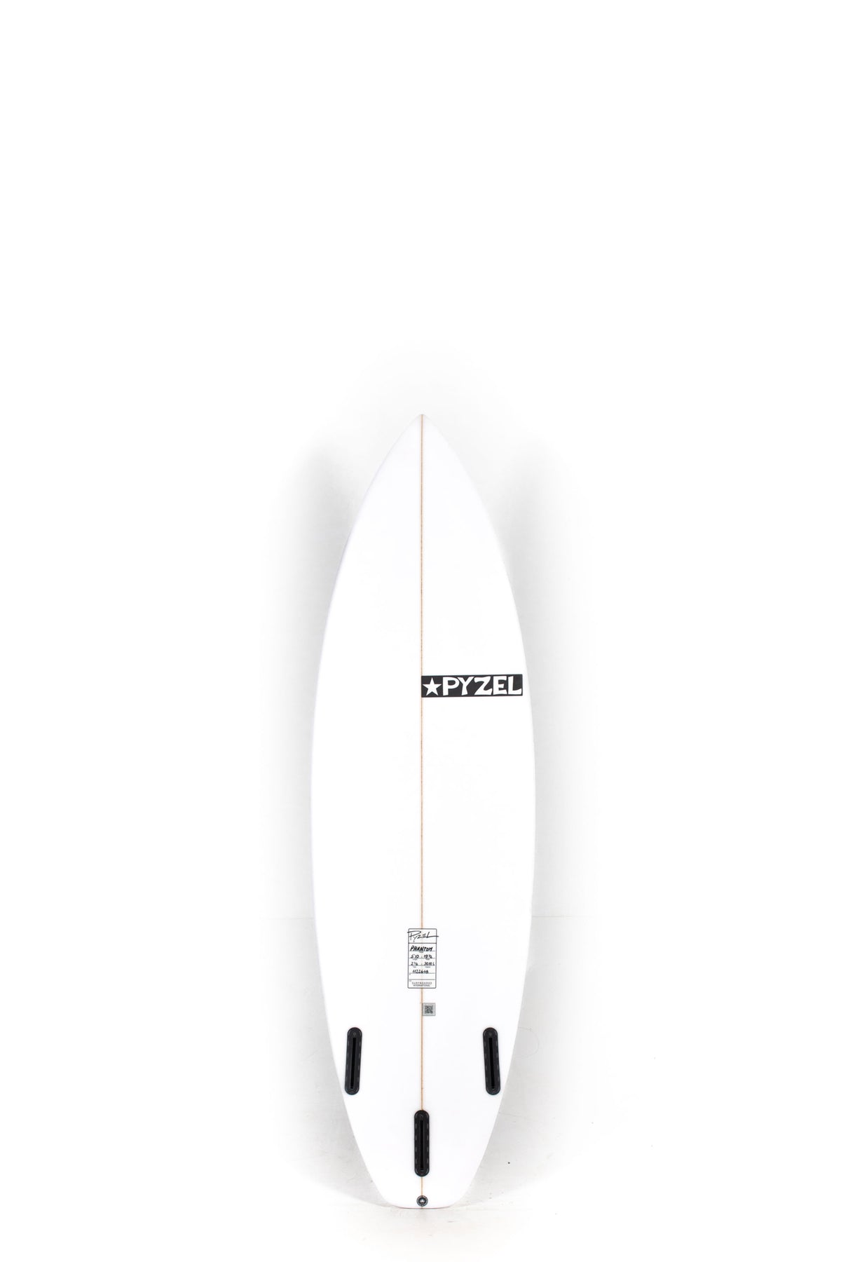 White pyzel Surfboard Phantom size 5'10" on a white background by Pukas Surf Shop - 2