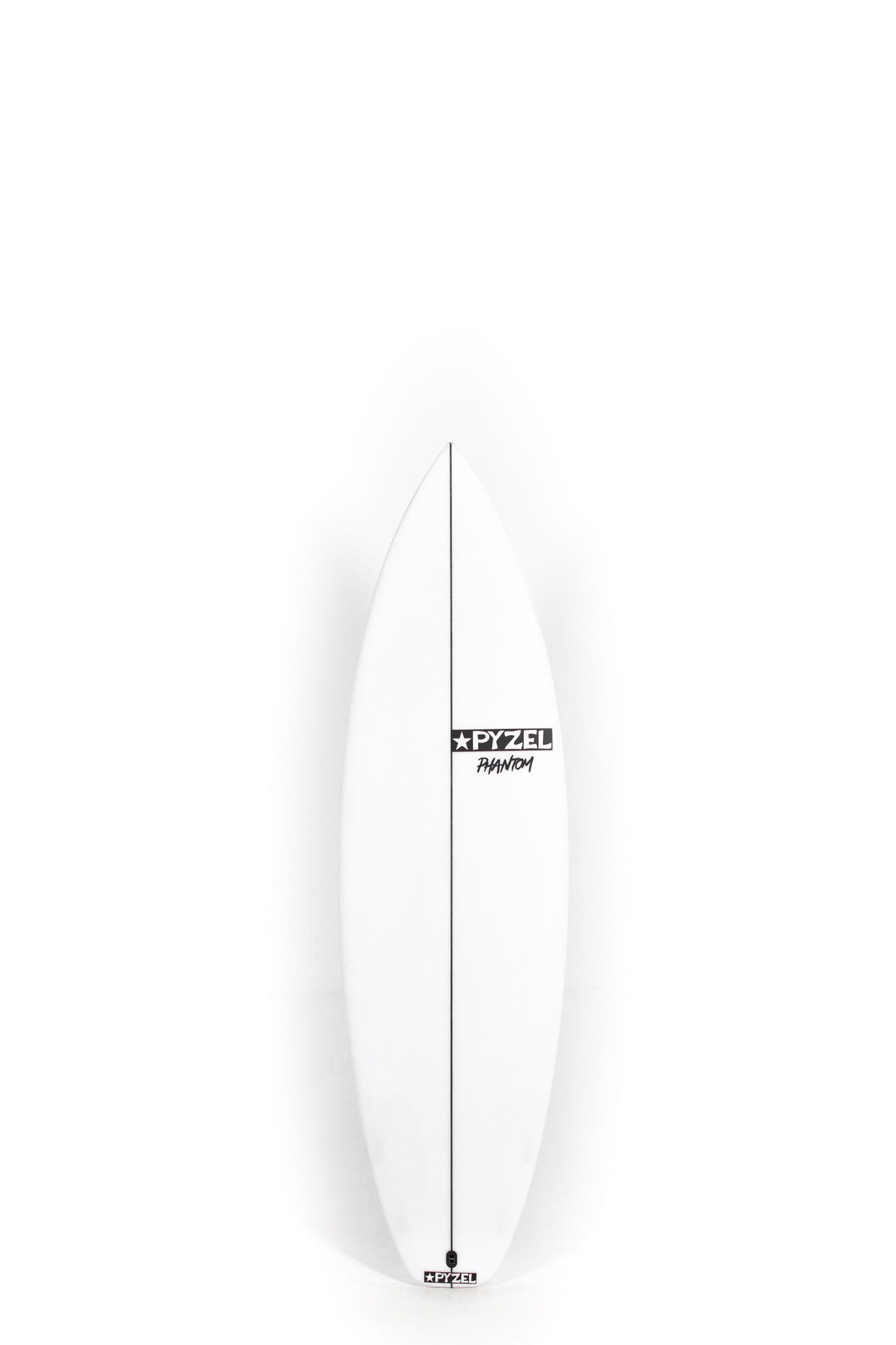 White Pyzel Phantom surfboard size 6'0" with a logo on a white background by Pukas surf shop