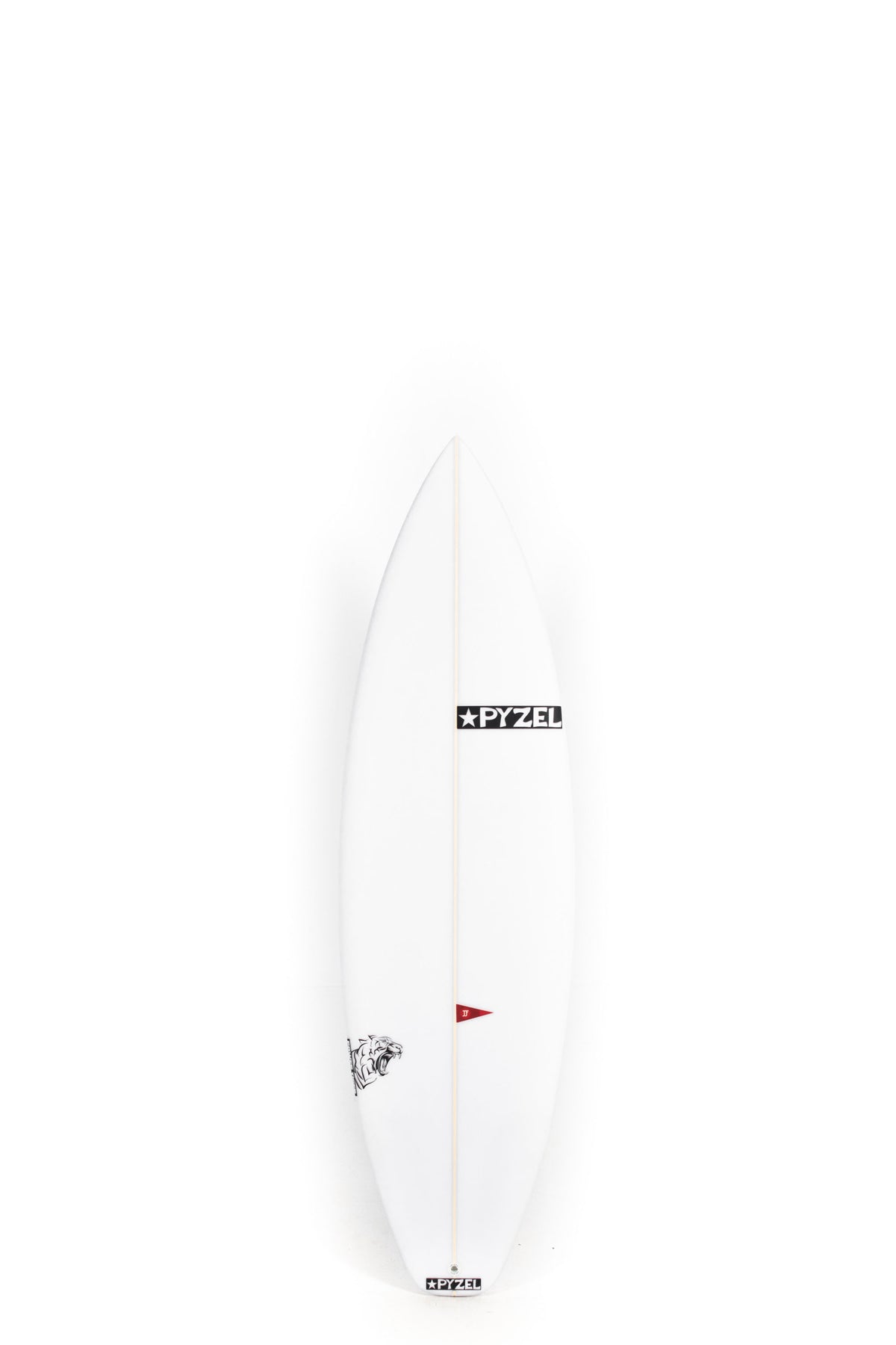 White Pyzel Surfboard Power Tiger 5'10" on a white background by Pukas Surf Shop