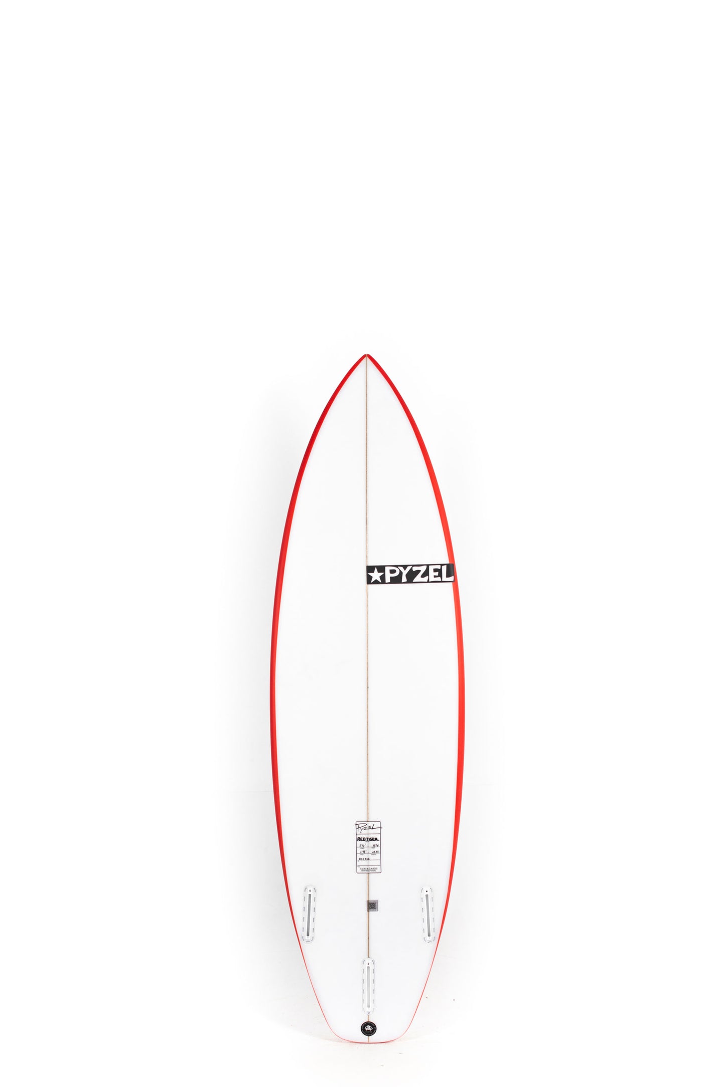 White and red Pyzel Surfboard Red Tiger size 5'10" at Pukas Surf Shop - 2
