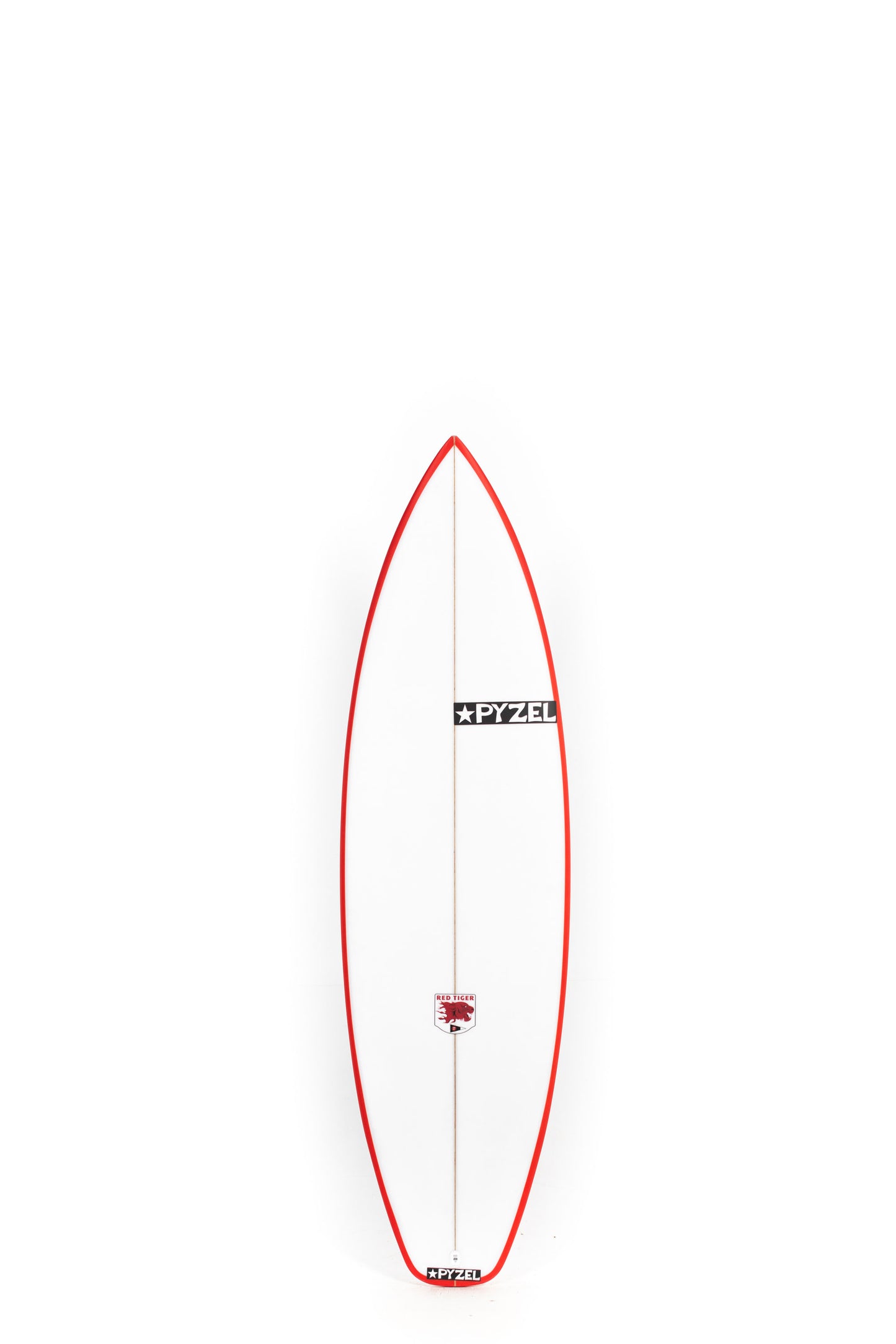 Red and white Pyzel Surfboard Red Tiger size 5'11" at Pukas Surf Shop