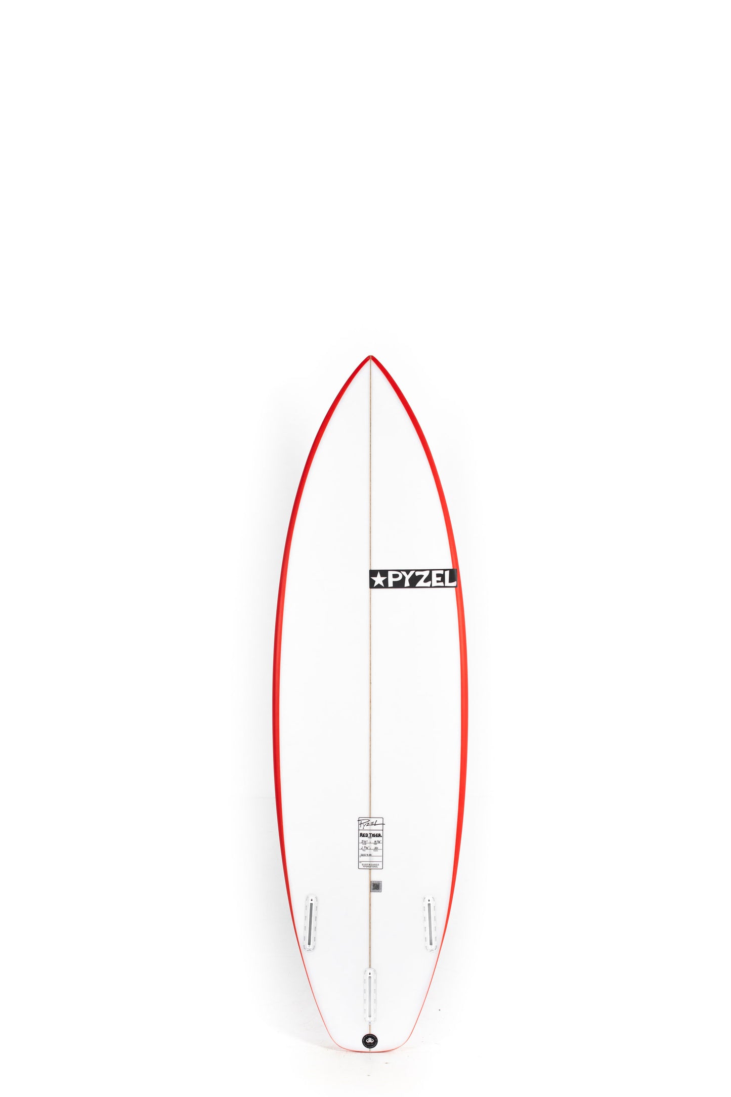 Red and white Pyzel Surfboard Red Tiger size 5'11" at Pukas Surf Shop - 2