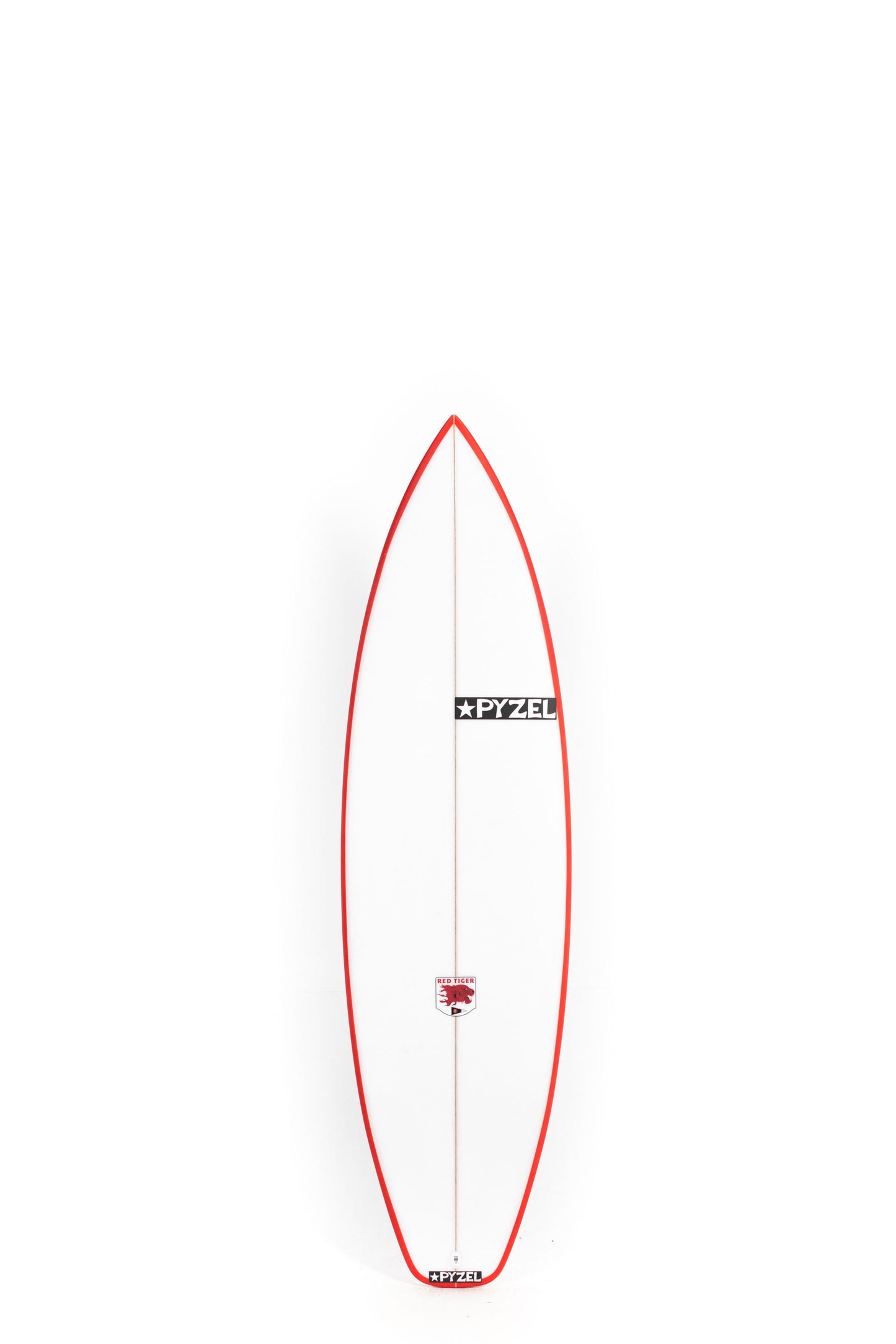 White and red Pyzel Surfboard Red Tiger size 6'2" at Pukas Surf Shop